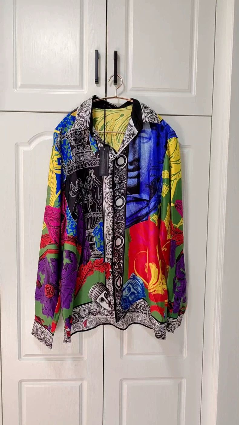 Versace Versace Genuine floral shirt Size US XL / EU 56 / 4 - 1 Thumbnail