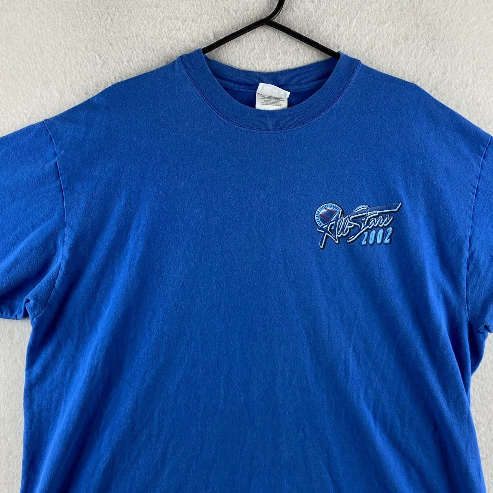 Hanes VINTAGE Hanes Beefy-T Shirt Mens XL Blue 2002 All Stars Mira Mesa Little League Short Sleeve Baseball Men XL Blue Logo Cotton Knit Size US XL / EU 56 / 4 - 3 Thumbnail