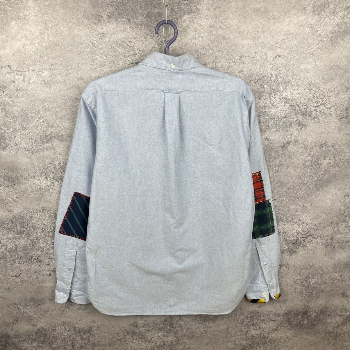 Polo Ralph Lauren Polo Ralph Lauren Rugby Patchwork Oxford Blue Shirt Size US M / EU 48-50 / 2 - 15 Thumbnail