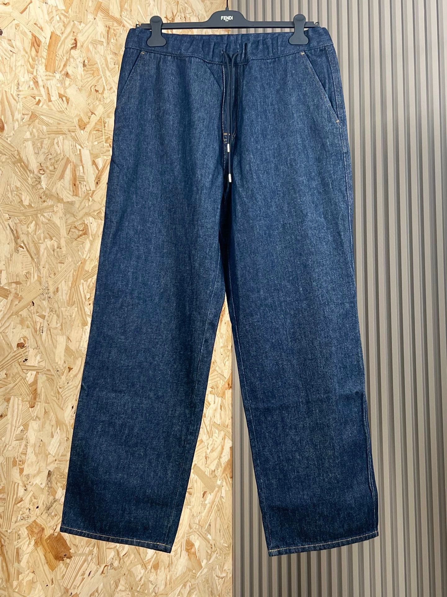 Moncler moncler men's blue cotton denim pants Size US 32 / EU 48 - 1 Thumbnail
