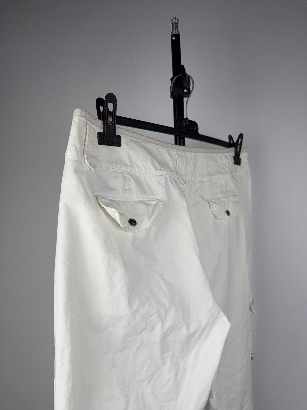 Bogner Avant Garde Y2K 00s Bogner White Technical Nylon Cargo Pants Size 33" - 11 Thumbnail