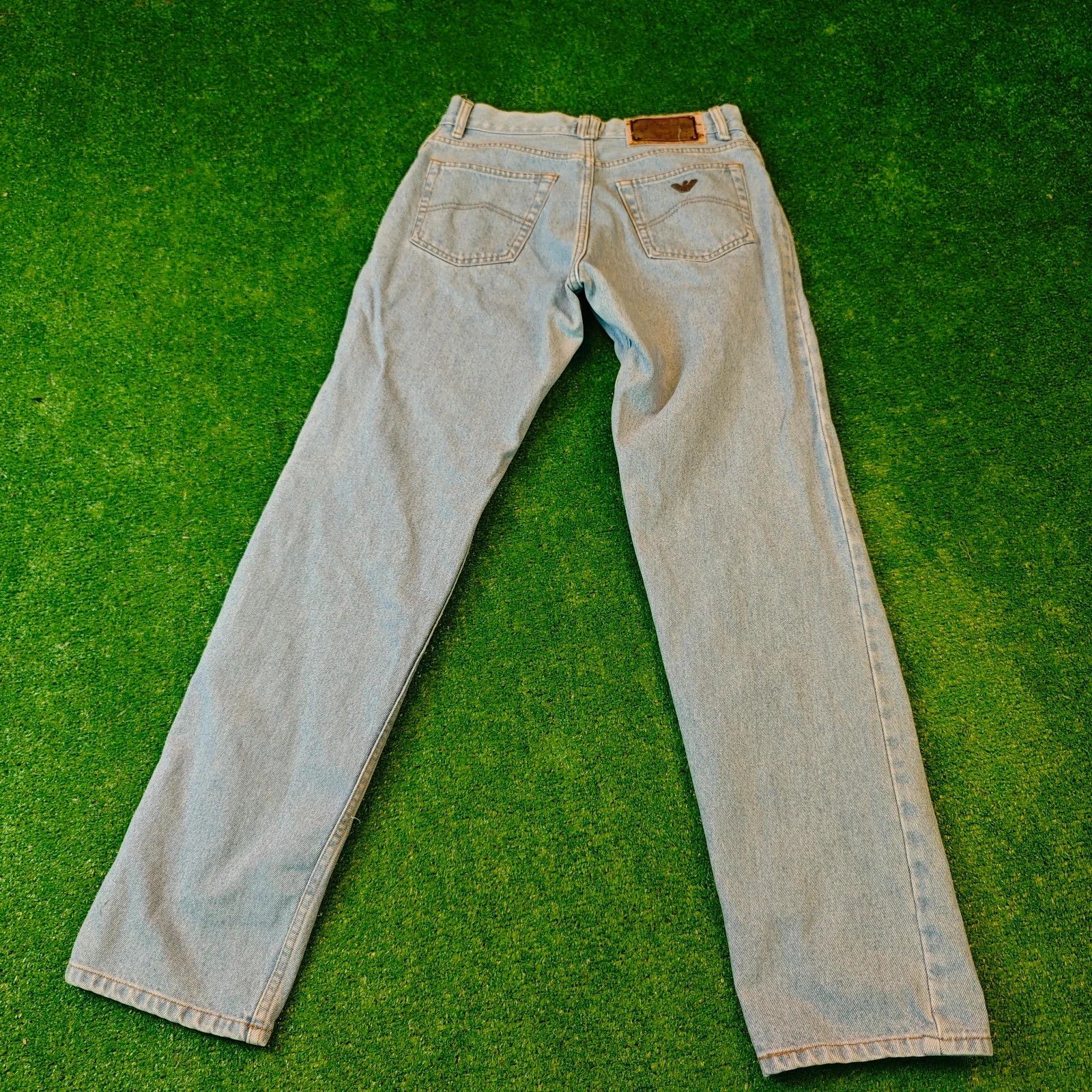 Emporio Armani Vintage Armani Jeans Mens 32 slim straight button pants 90s Size US 32 / EU 48 - 2 Thumbnail