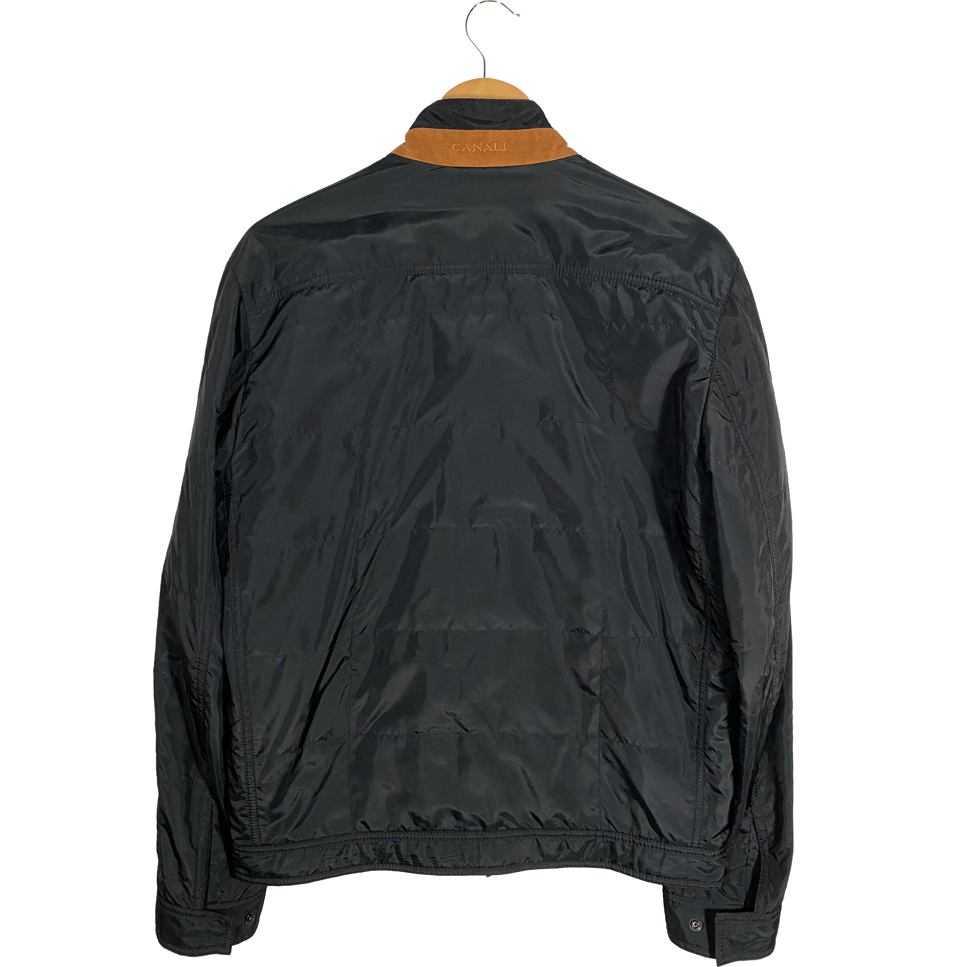 Canali Canali Rain and Wind Tech Black Nylon Jacket Size US M / EU 48-50 / 2 - 10 Thumbnail