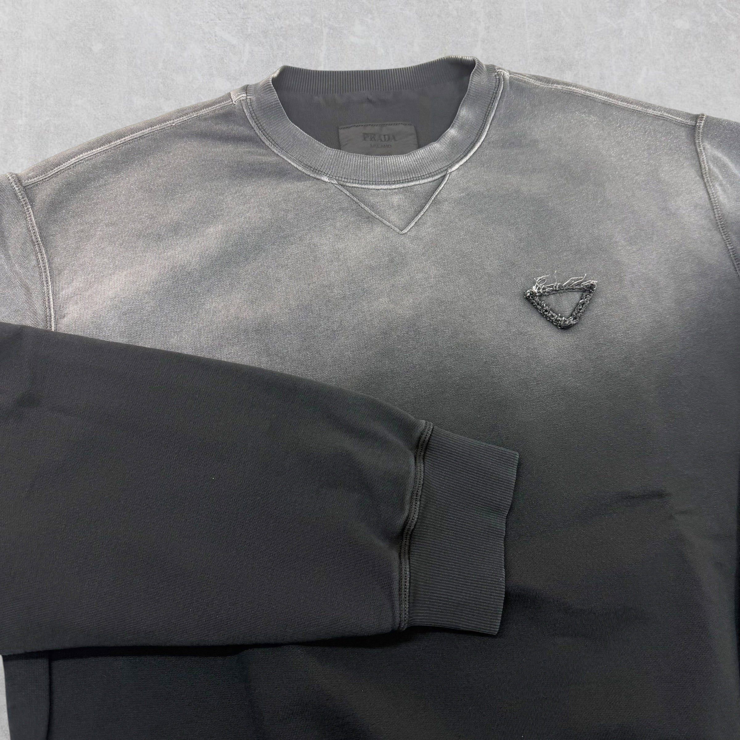 Prada Prada Oversized Garment Dyed Cotton Crewneck XL Size US XL / EU 56 / 4 - 3 Thumbnail