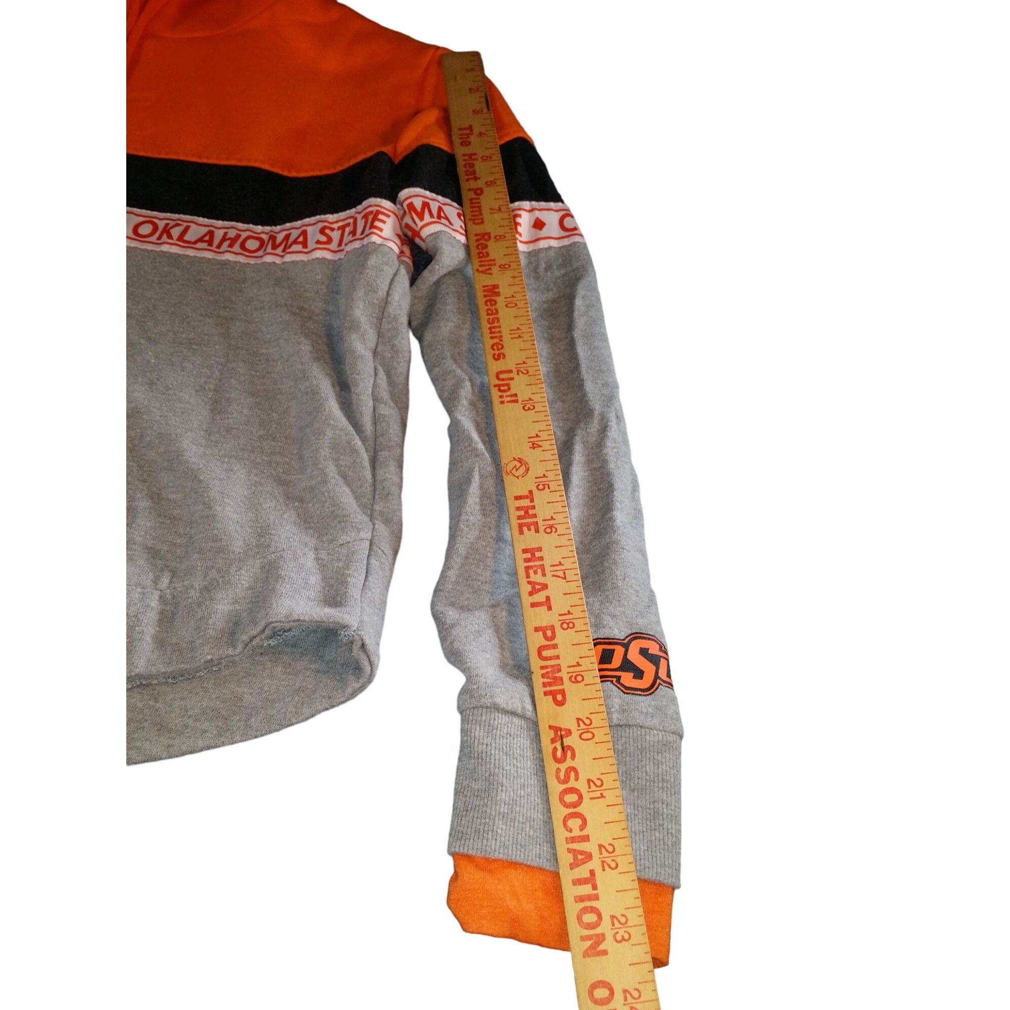 Colosseum Athletics Oklahoma State Cowboys Hoodie Women Sz L Heathered Gray Oran Size L / US 10 / IT 46 - 3 Thumbnail