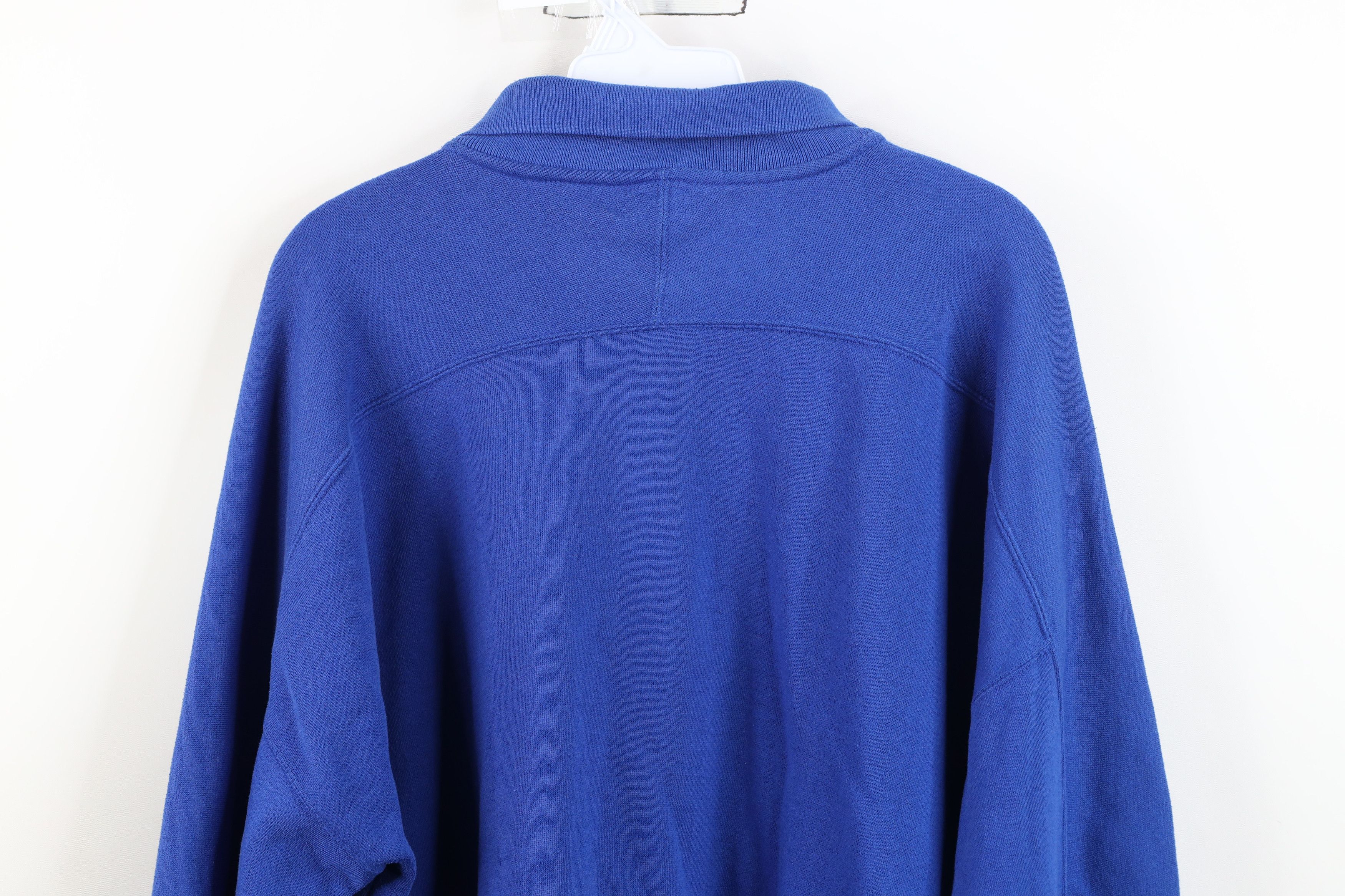 Vintage Vintage 90s Streetwear Fit Collared Pullover Sweatshirt Blue Size XL / US 12-14 / IT 48-50 - 11 Thumbnail