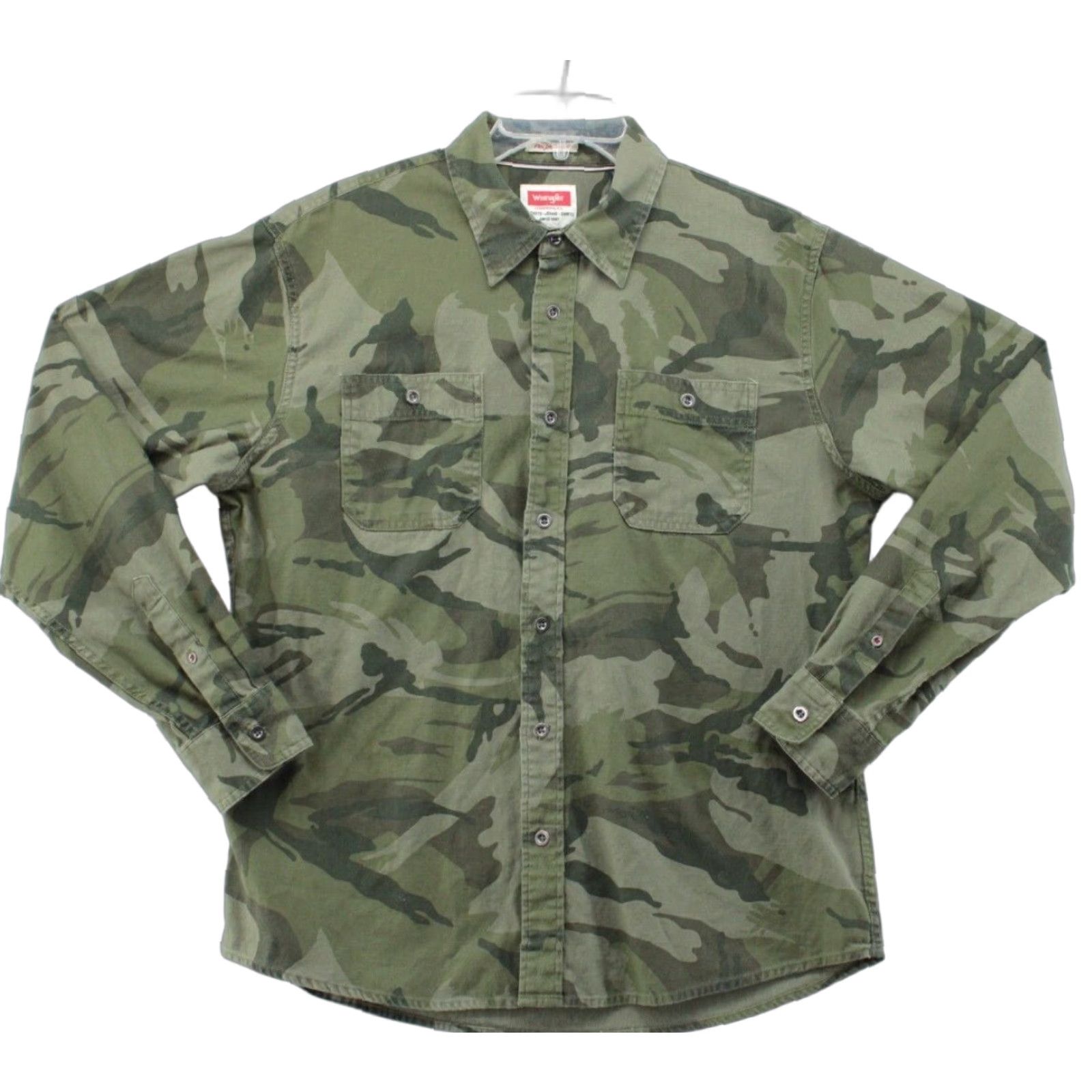 Wrangler VINTAGE Wrangler Camo Flex Shirt Men's L Woodland Camo Hunting Prepper Military Shirt Size US L / EU 52-54 / 3 - 1 Thumbnail