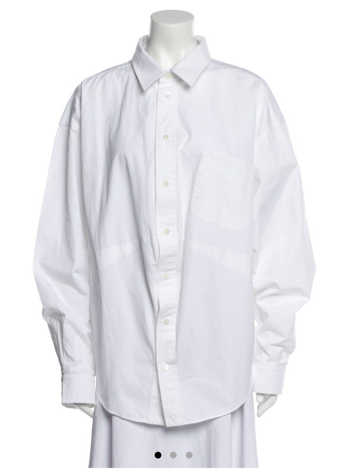Balenciaga Balenciaga White Button Up Swinger Shirt Size M / US 6-8 / IT 42-44 - 4 Thumbnail