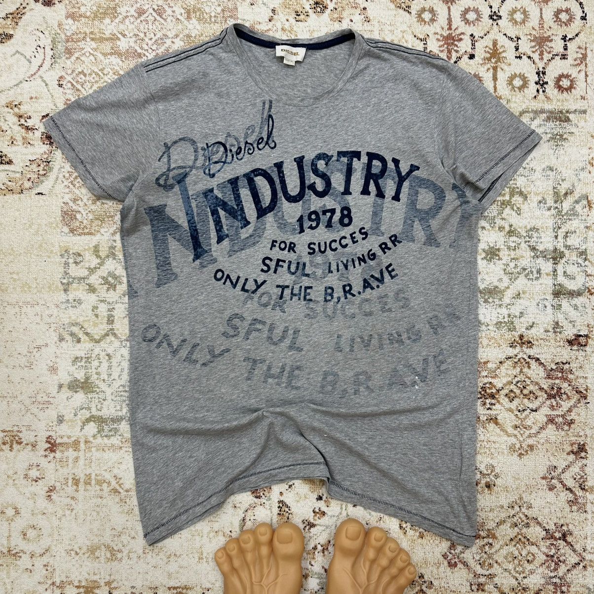 Diesel × Vintage Vintage Diesel T-shirts Big Logo Crazy Fit Rare Y2K 00s Size US XL / EU 56 / 4 - 1 Thumbnail