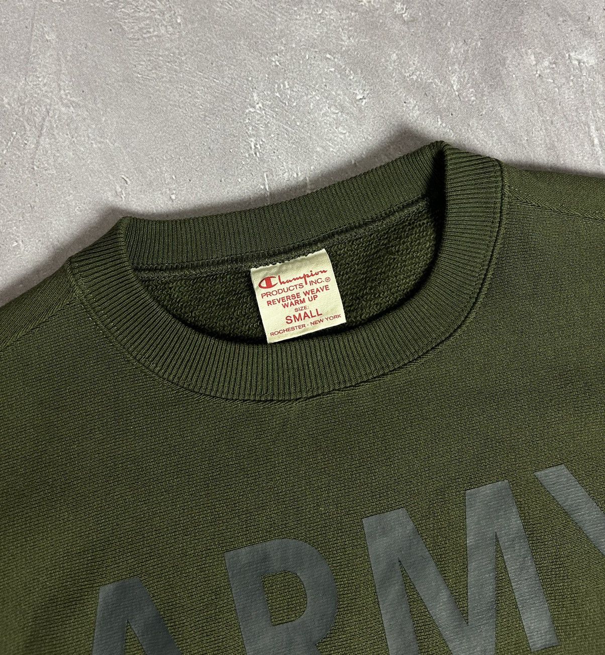 Champion × Vintage Vintage Champion ARMY Khaki Sweatshirt Size S Size US S / EU 44-46 / 1 - 4 Thumbnail
