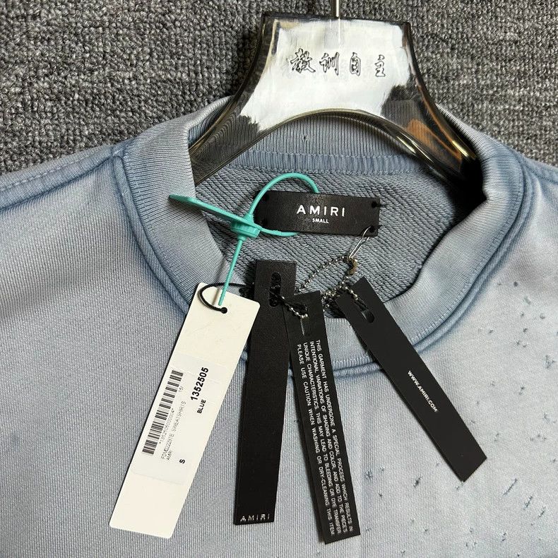 Amiri Amiri Blue Tie-Dye Scatter Bullet Sweatshirt Size US S / EU 44-46 / 1 - 3 Thumbnail