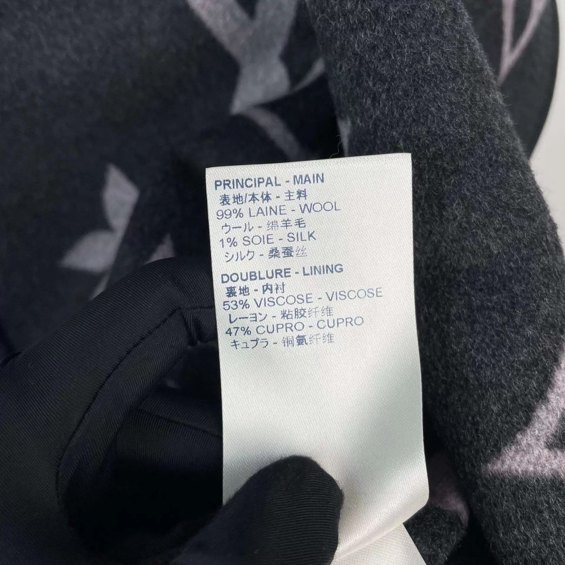 Louis Vuitton LV Monogram Wool Coat 34 Dark Gray Size XS / US 0-2 / IT 36-38 - 6 Thumbnail
