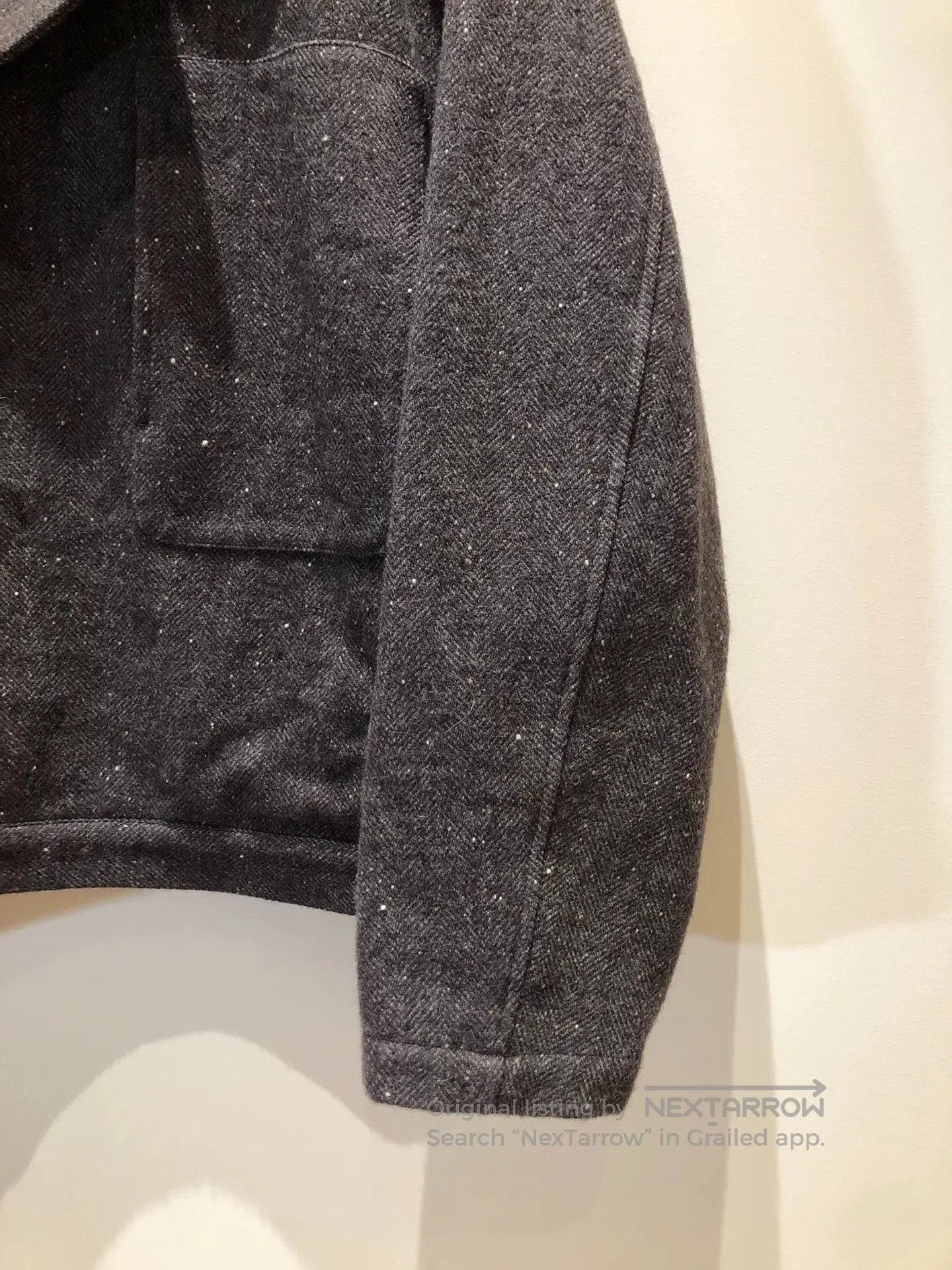 SAGE NATION Polyploid Tweed Short Trench Jacket. Size US L / EU 52-54 / 3 - 5 Thumbnail