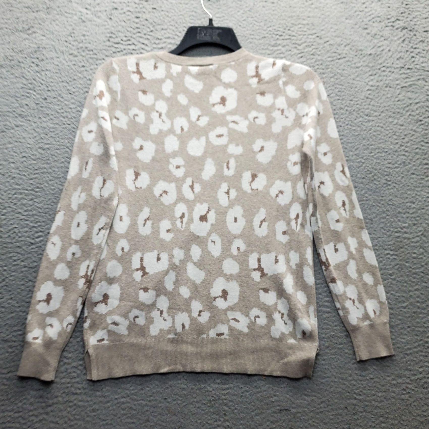 Loft LOFT Womens Size S Multi Leopard Print Knit Pullover sweater Long Sleeve Crew Neck Casual Fall Winter Size S / US 4 / IT 40 - 2 Thumbnail