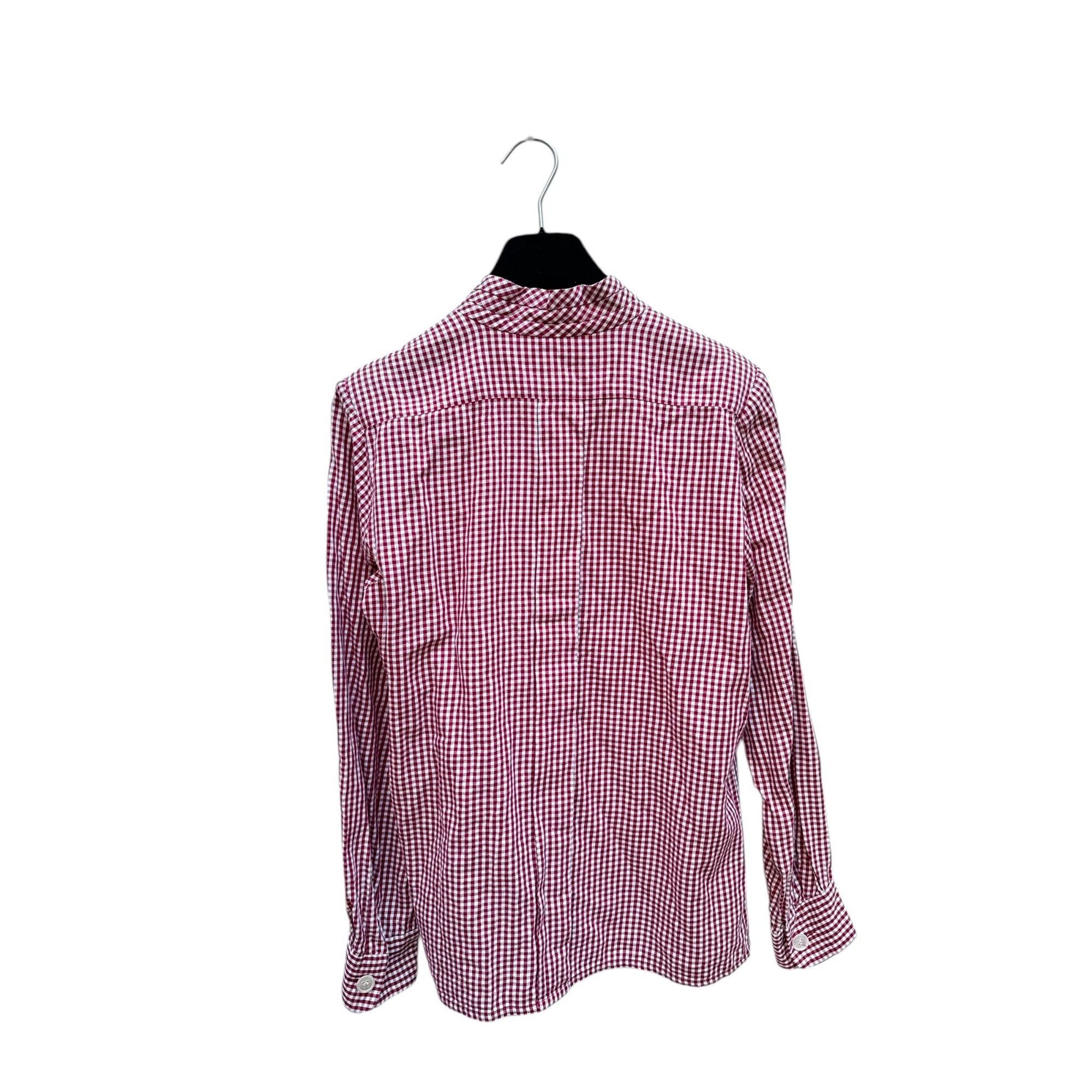 Yves Saint Laurent Vintage 1980s Red Checkered Shirt Size S / US 4 / IT 40 - 4 Thumbnail