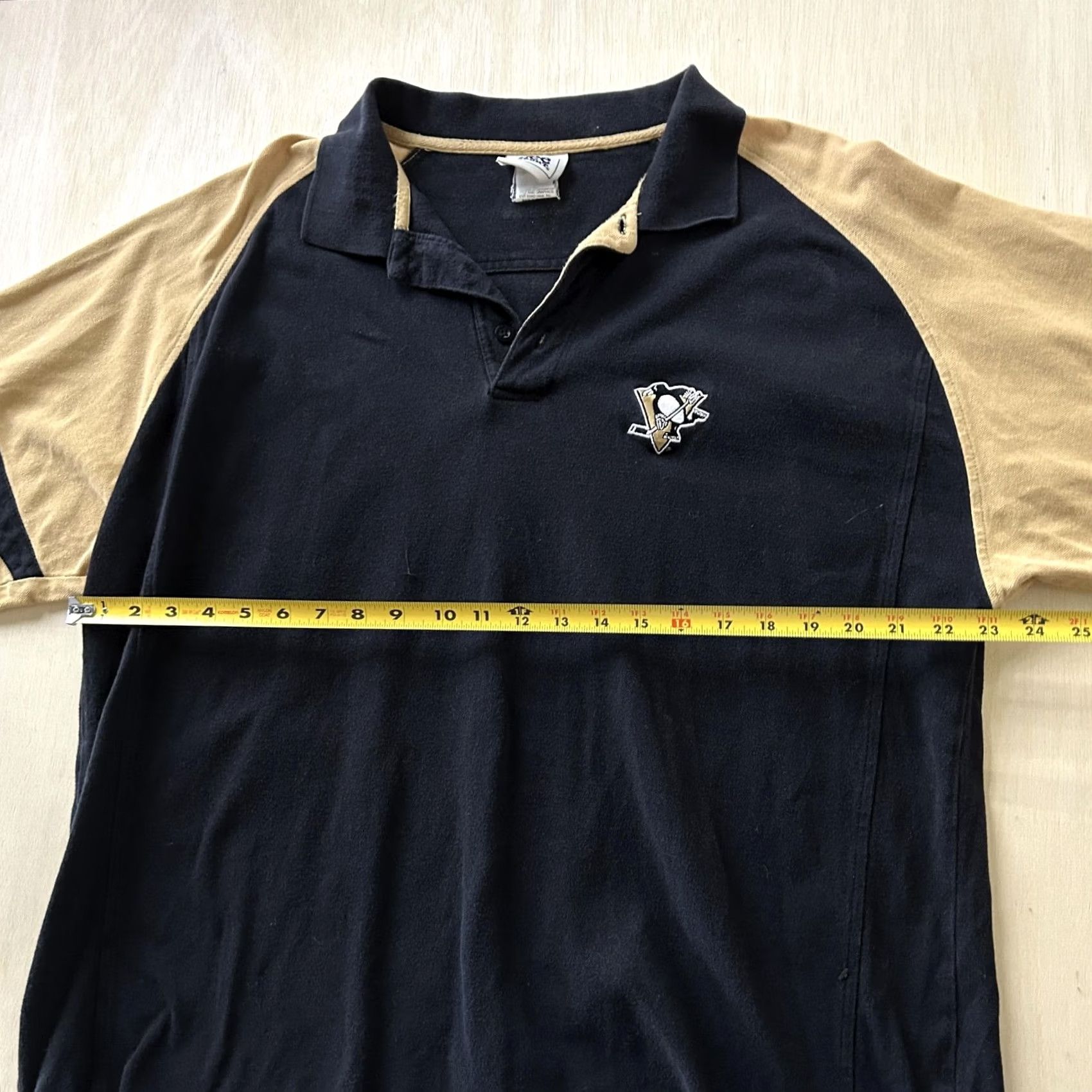 NHL Vintage VF Imagewear Pittsburgh Penguins Polo Mens 2XL Black NHL Hockey Shirt Size US XXL / EU 58 / 5 - 6 Thumbnail