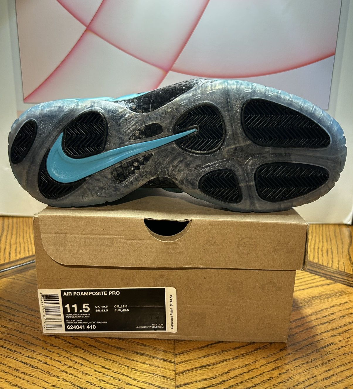 Nike Size 11.5 - Nike Air Foamposite Pro Electric Blue 2011 NEW Size US 11.5 / EU 44-45 - 9 Thumbnail