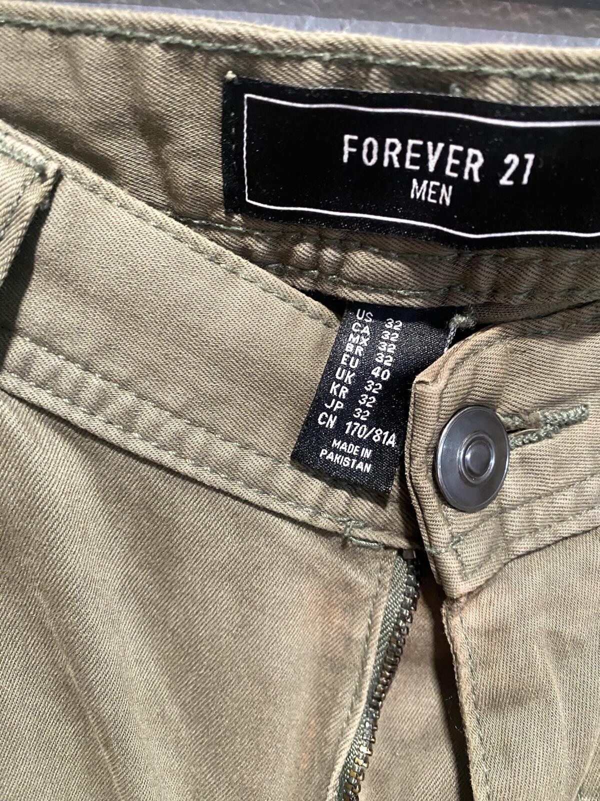 Forever 21 Forever 21 Men's Olive Green Slim Fit Pants Size 32 Size US 32 / EU 48 - 2 Thumbnail