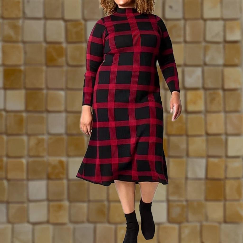 Vintage VINTAGE DANNY AND NICOLE WOMENS LONG LEEVE PLAID RED BLACK MIDI SWEATER DRESS 3X Size XXL / US 16-18 / IT 52-54 - 1 Preview