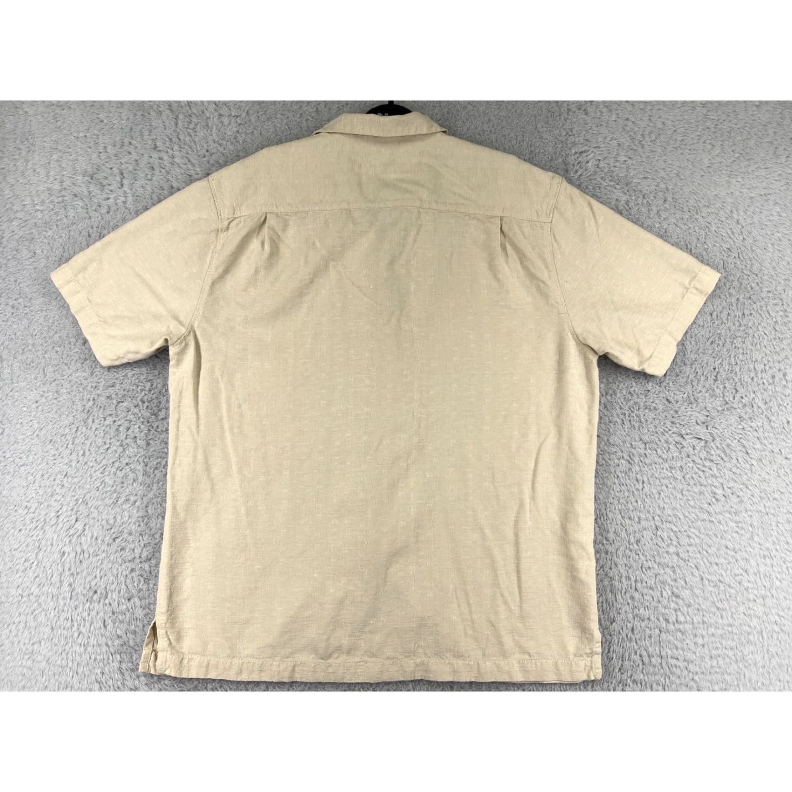Tommy Bahama Tommy Bahama Shirt Men Large Beige Button-Up Silk Cotton Blend Camp Resort Beach Size US L / EU 52-54 / 3 - 2 Thumbnail