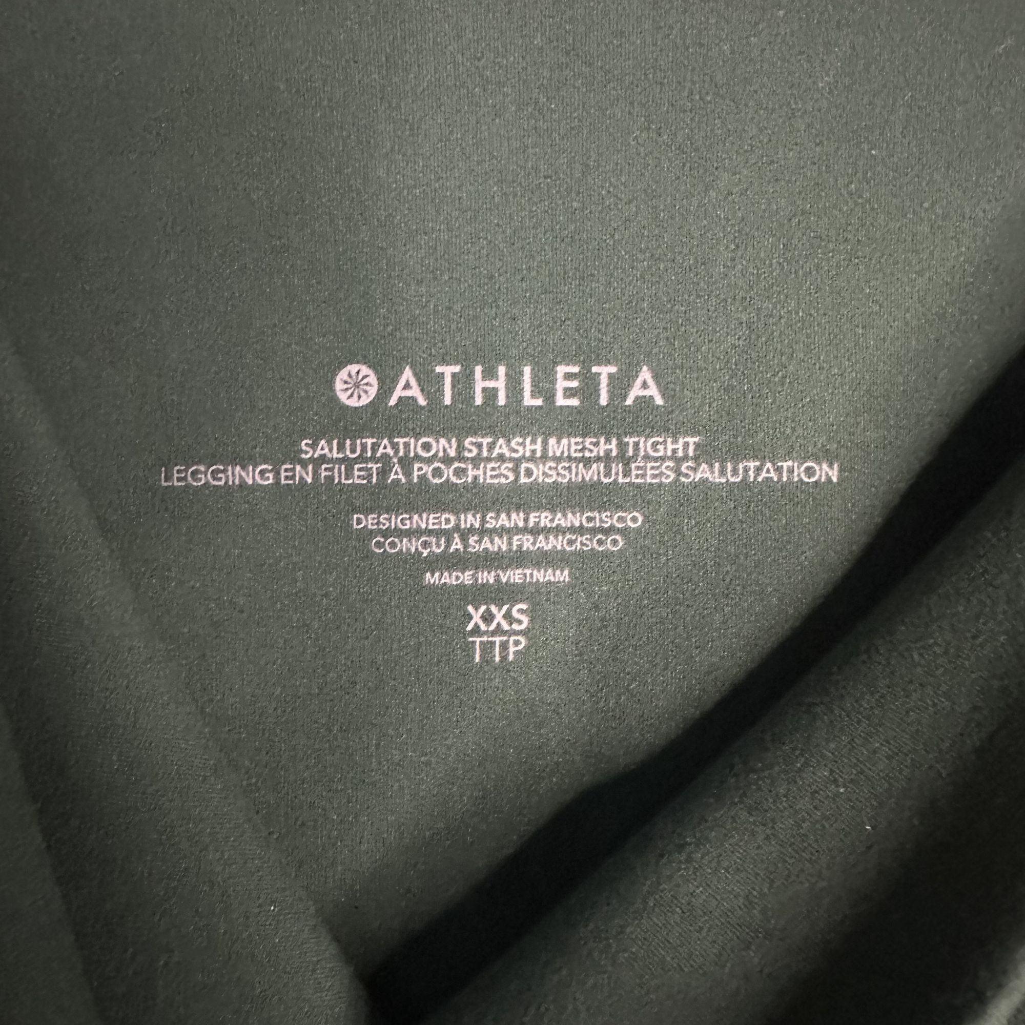 Athleta Athleta Salutation Stash Mesh Tight NWT XXS (Seaweed Snack) Size 24" / US 00 / IT 34 - 11 Thumbnail