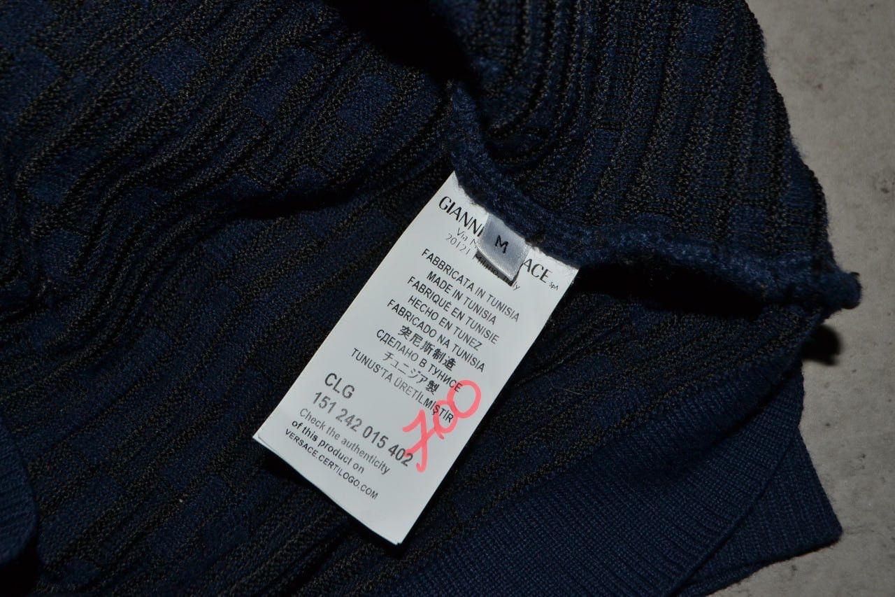 Versace Versace collection Sweater Cardigan V-Neck Blue Size M Size US M / EU 48-50 / 2 - 8 Thumbnail