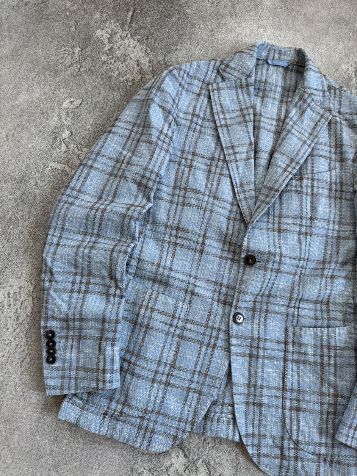 L.B.M. 1911 L.B.M. 1911 tailored Chekered wool blazer casual jacket Size 48R - 4 Thumbnail