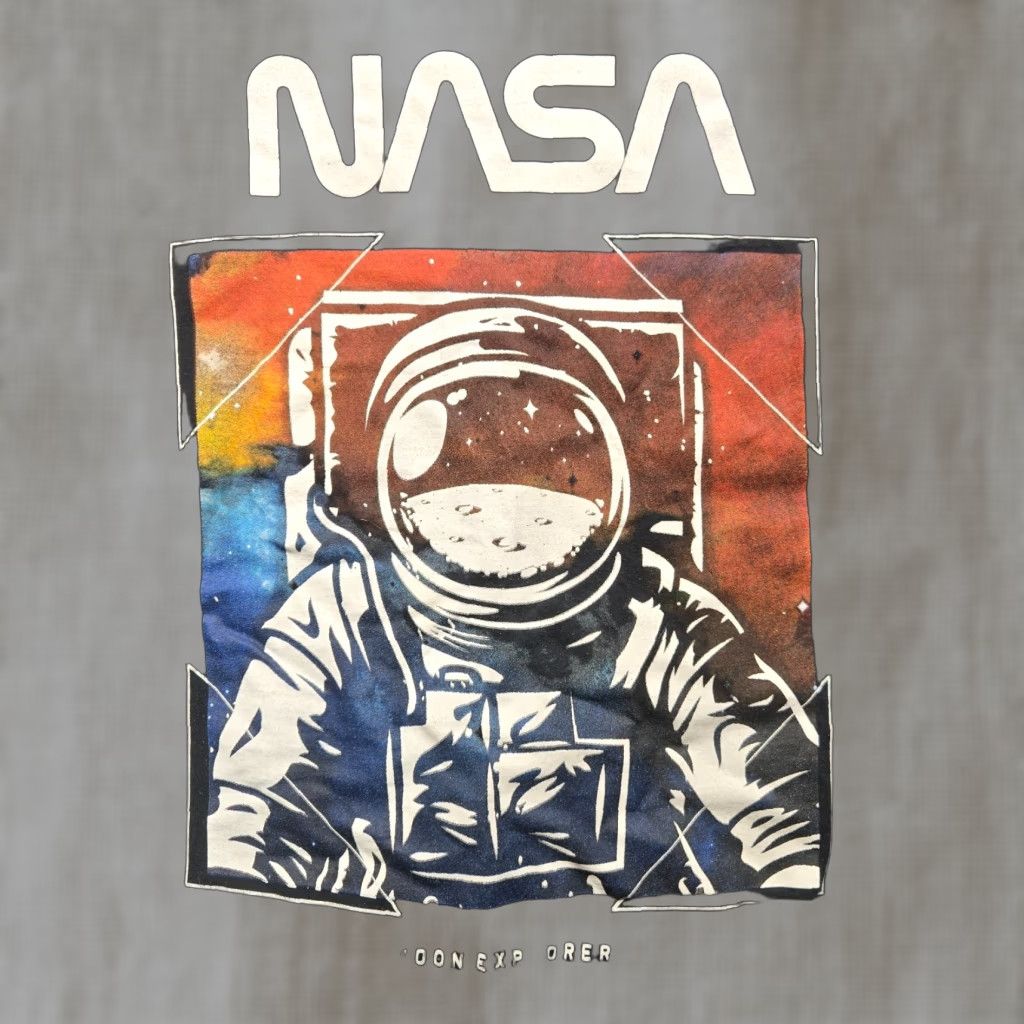 NASA NASA Space T-Shirt Black 2XL AdultCrew Neck Short Sleeve Men’s Shirt 2XL Space Graphic Tee Size US XXL / EU 58 / 5 - 1 Thumbnail