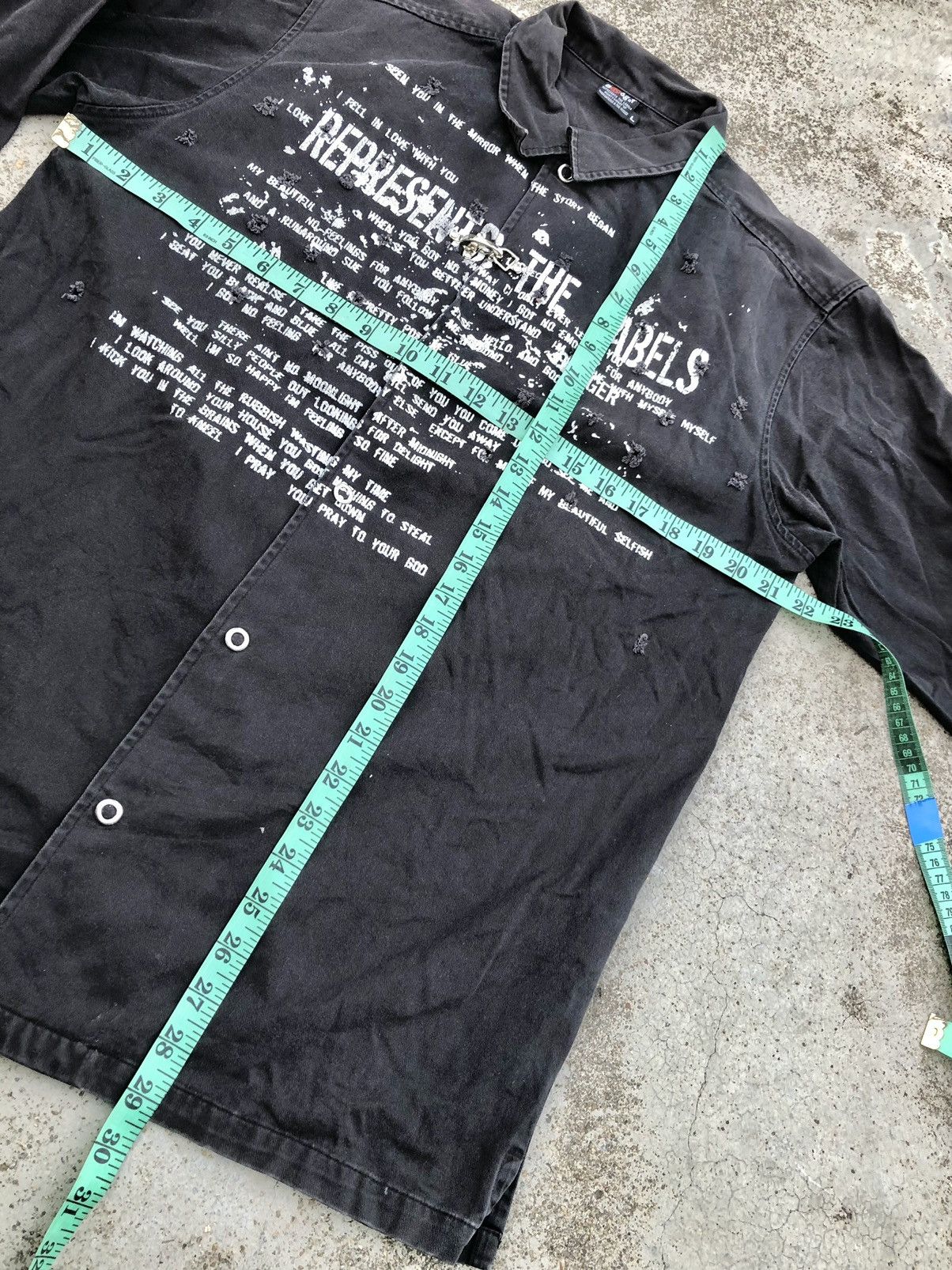 Seditionaries PUNK STYLE SCRIPT BADGER SNAP BUTTON SHIRT Size US L / EU 52-54 / 3 - 9 Thumbnail