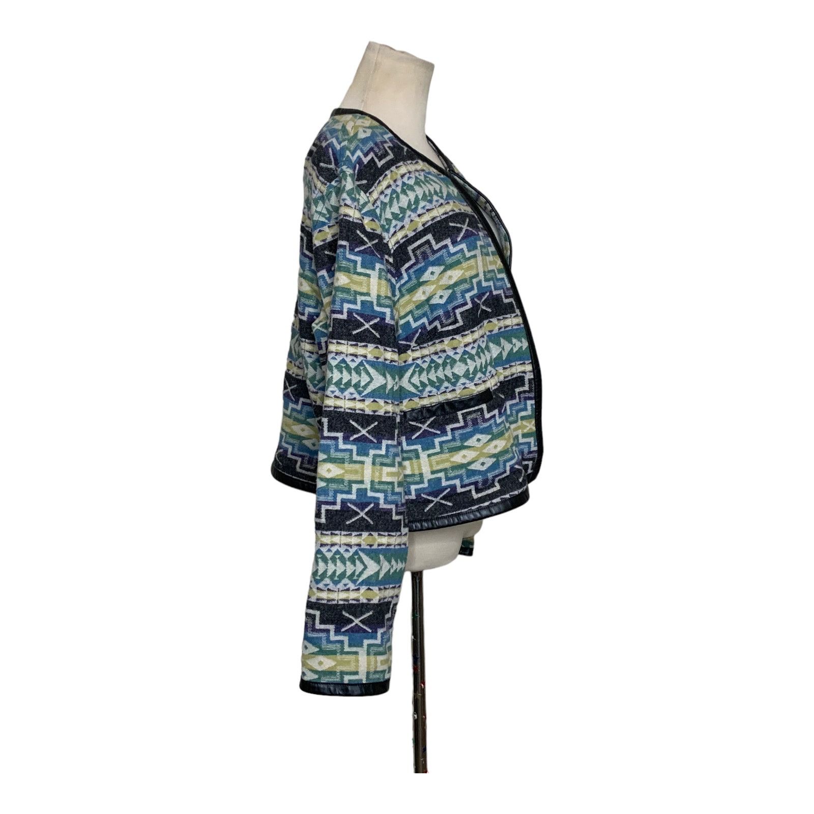 Pendleton Pendleton Blue Green Southwest Wool Cropped Shrug Jacket XL Size XL / US 12-14 / IT 48-50 - 8 Thumbnail