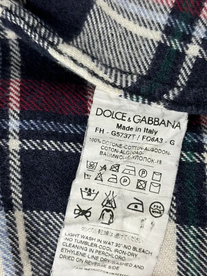 Dolce & Gabbana 2010s Dolce & Gabbana Red Black White Checkered Sicilian Shirt Size US M / EU 48-50 / 2 - 12 Thumbnail