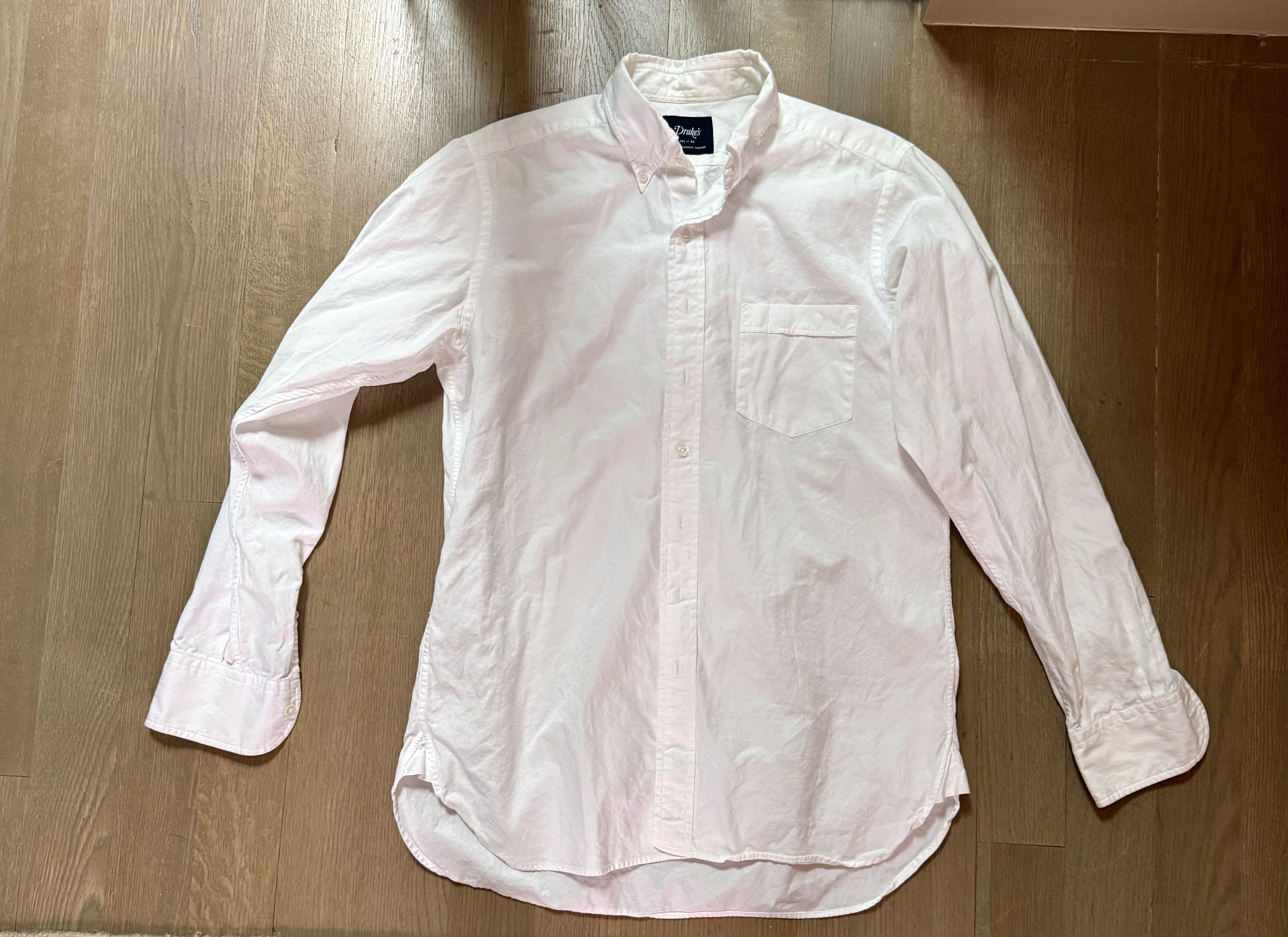 Drake's OCBD oxford shirt white 16.5 / 42
