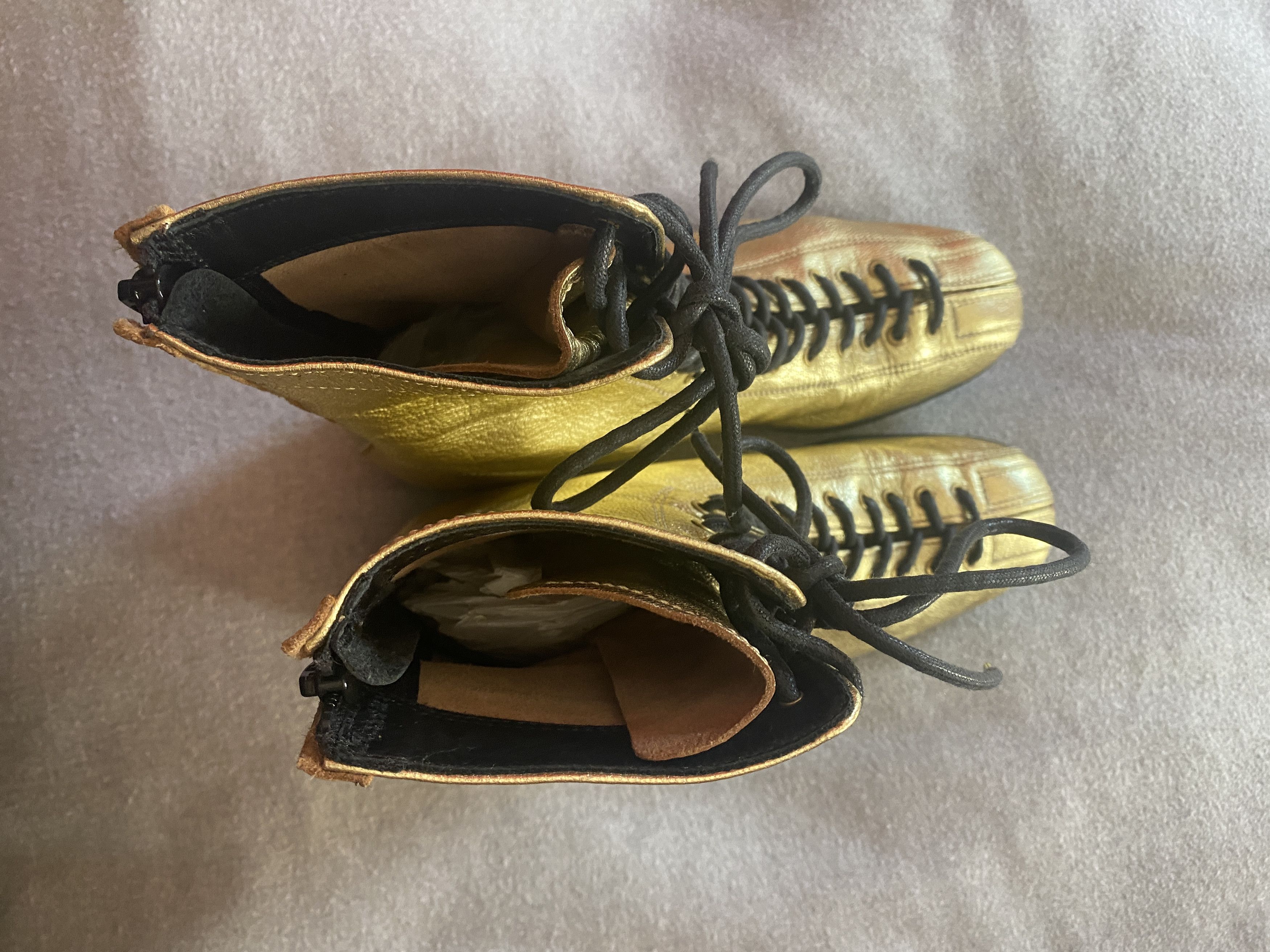 Yohji Yamamoto Yohji Yamamoto Gold Leather Boots Size US 7 / IT 37 - 6 Thumbnail