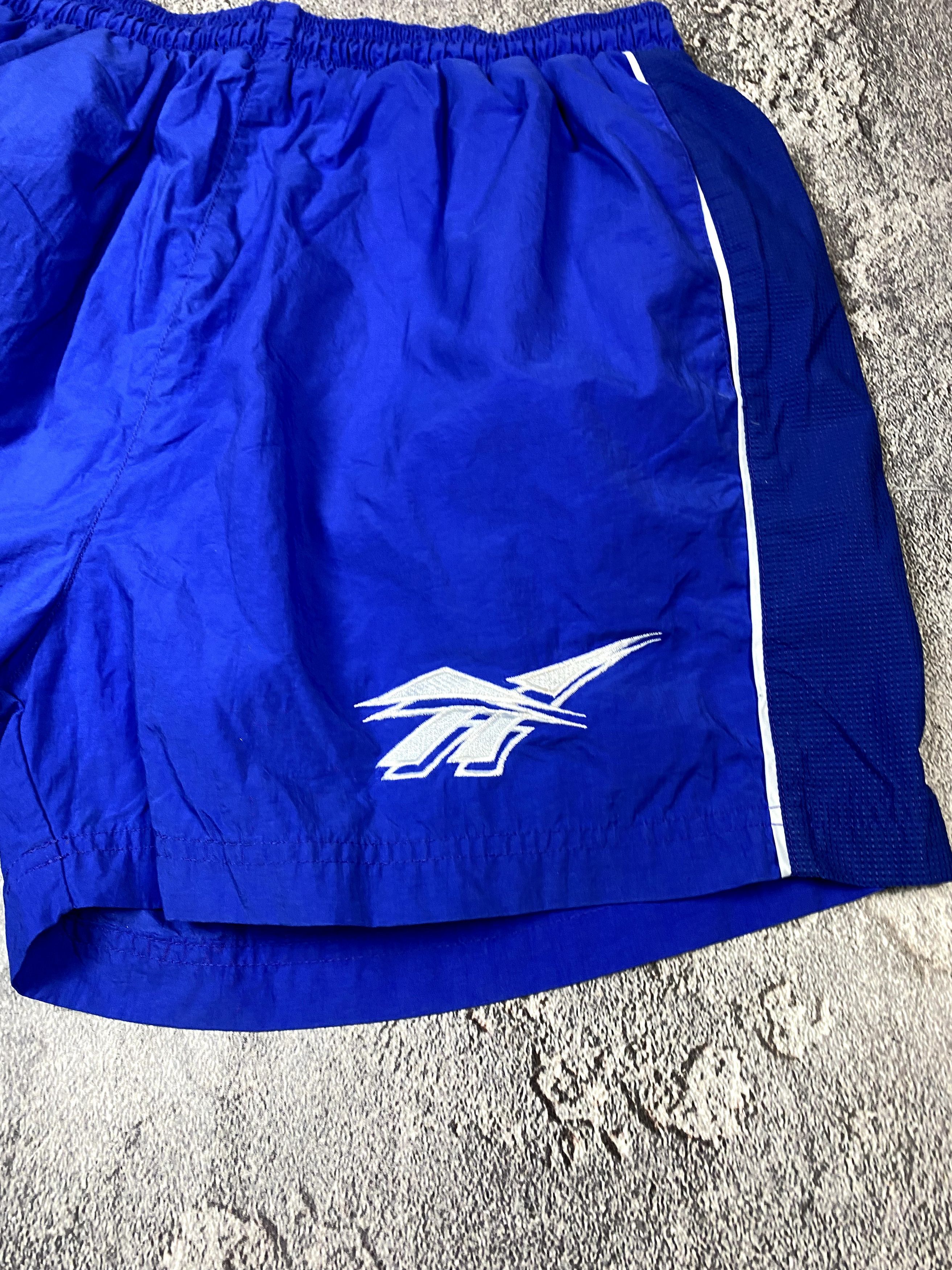 Reebok Vintage 90s Reebok Blue Nylon Shorts Sportwear Y2K Size US 36 / EU 52 - 3 Thumbnail
