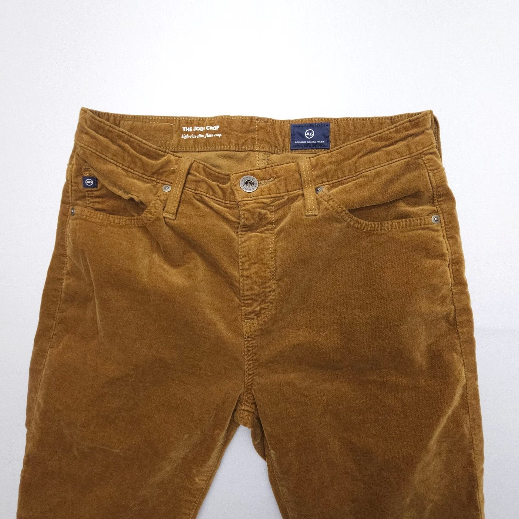 Vintage AG Adriano Goldschmied The Jodi High Rise Slim Flare Crop Jeans Velvet Size 25 Brown Woman Jeans Crop Flared 5-Pocket Style Mens? Size 42" / US 20 - 5 Thumbnail