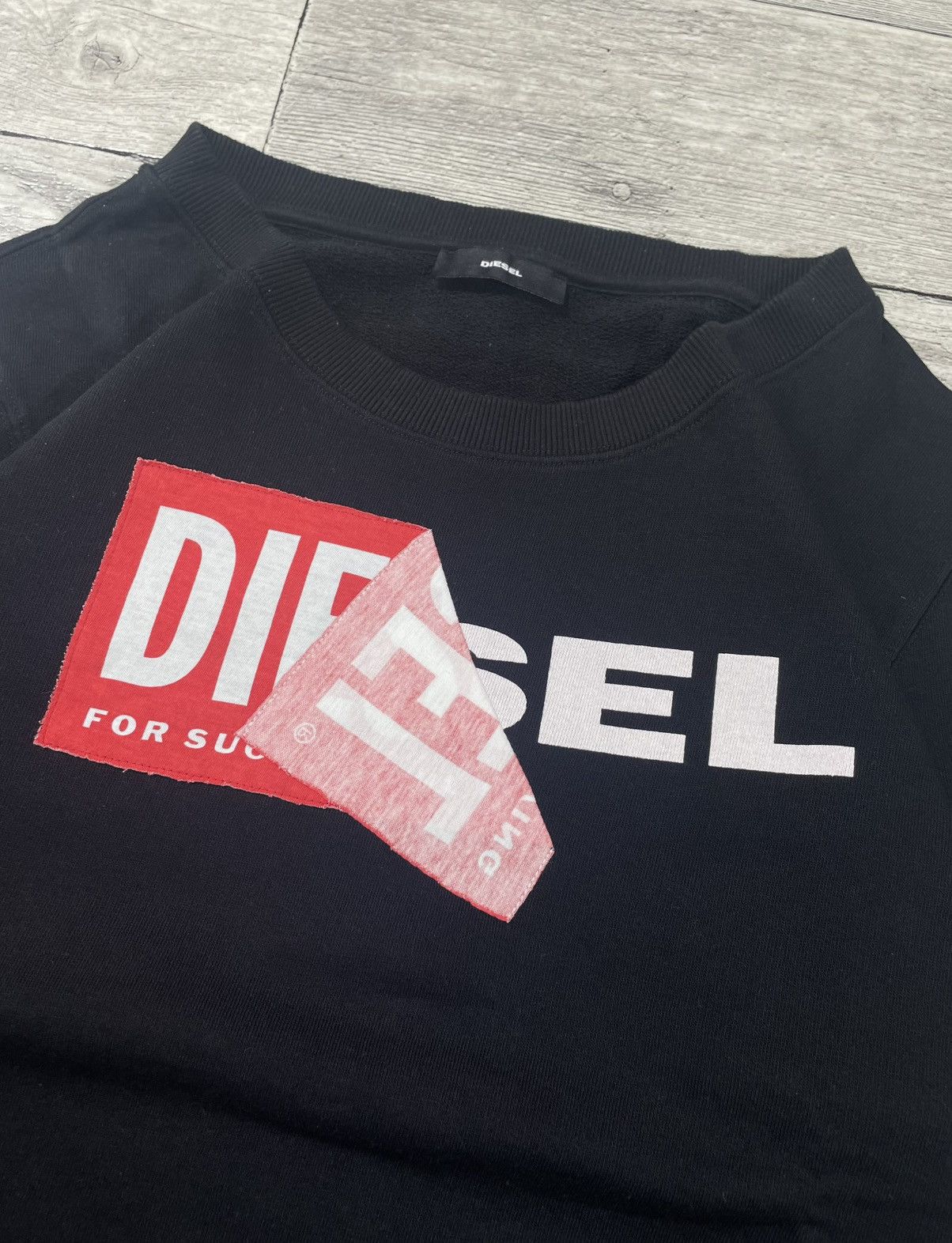 Diesel Vintage Style Diesel Big Logo Black Sweatshirt Streetwear Size US M / EU 48-50 / 2 - 5 Thumbnail