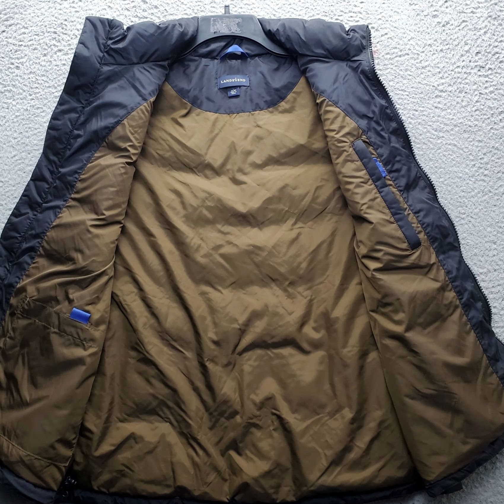 Lands' End Lands' End Puffer Down Vest Mens Large Black Lined Sleeveless Mock Neck Full Zip Vest Size US L / EU 52-54 / 3 - 7 Thumbnail