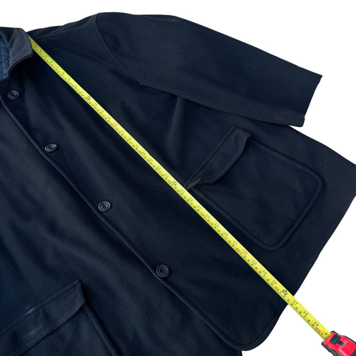 Loro Piana × Vintage ROCHESTER COUTURE WOOL TRENCH COAT BLACK DESIGNER JACKET 90s Size US XXL / EU 58 / 5 - 12 Thumbnail