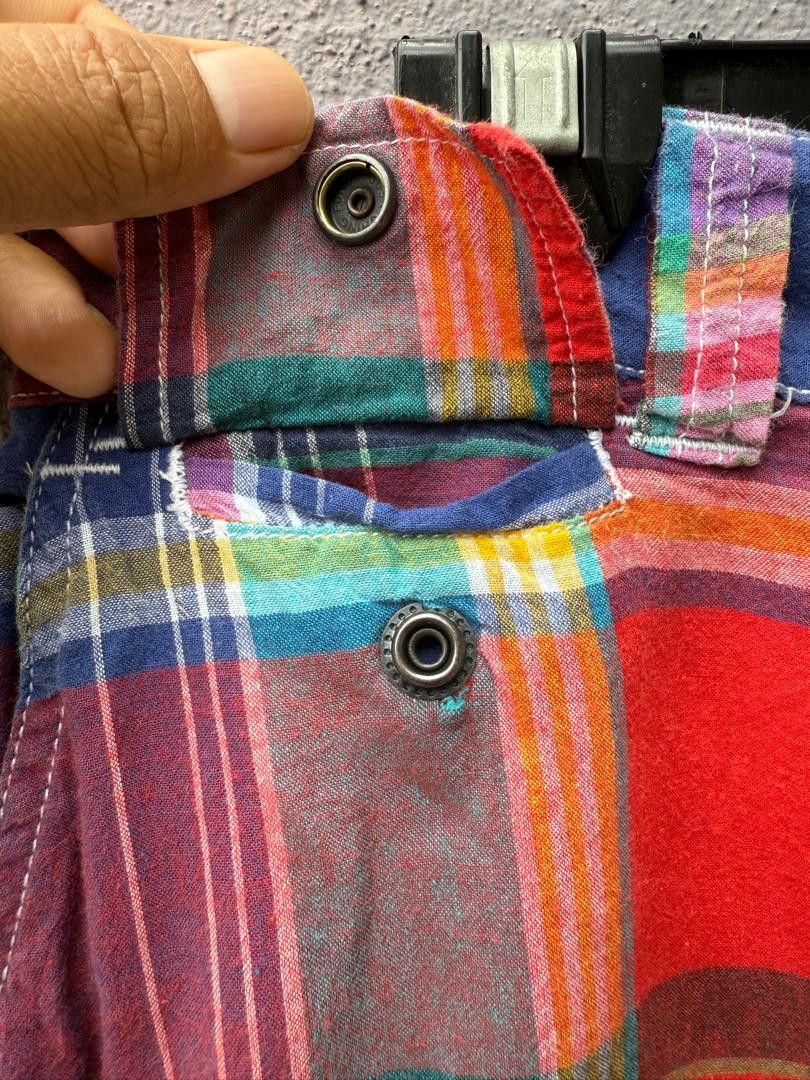 Polo Ralph Lauren Vintage 90s Polo RL Madras Tartan Cargo Trouser Pant Size US 30 / EU 46 - 7 Thumbnail