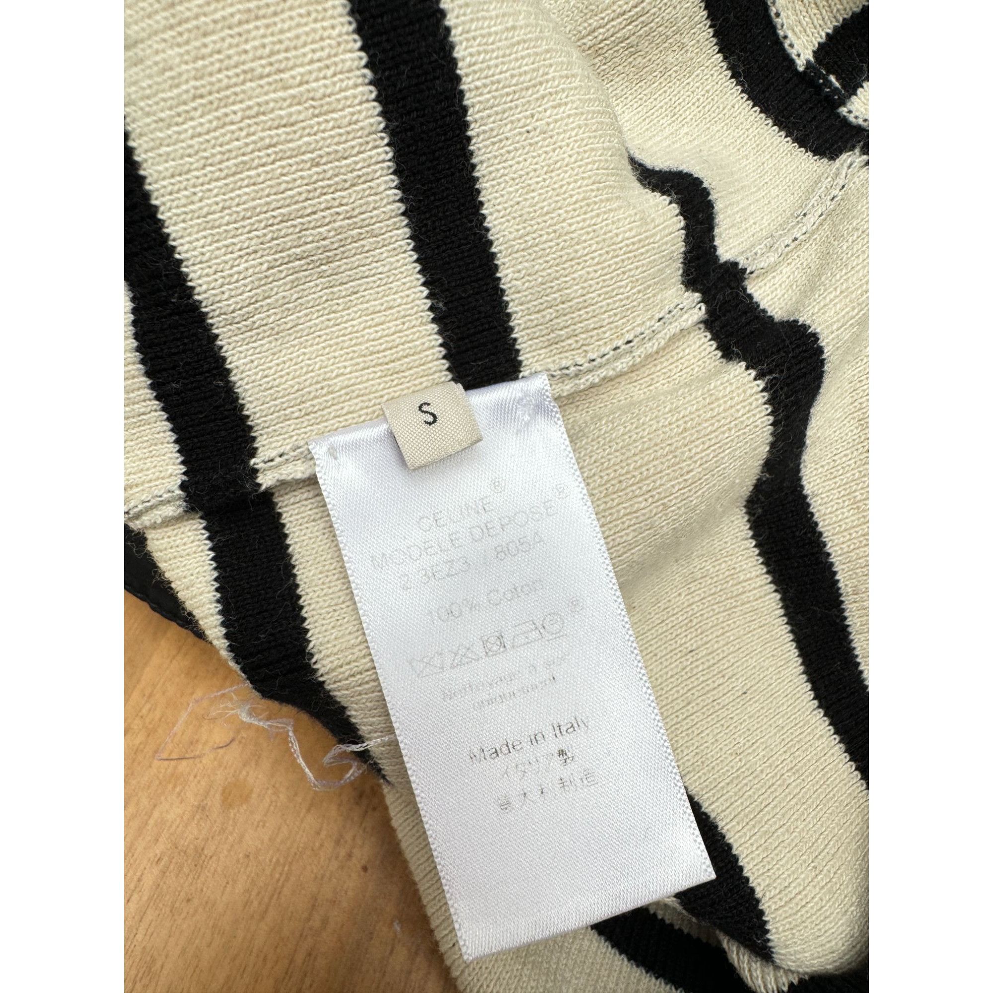 Celine Phoebe Philo Striped Cotton Knit Top Size S / US 4 / IT 40 - 5 Thumbnail