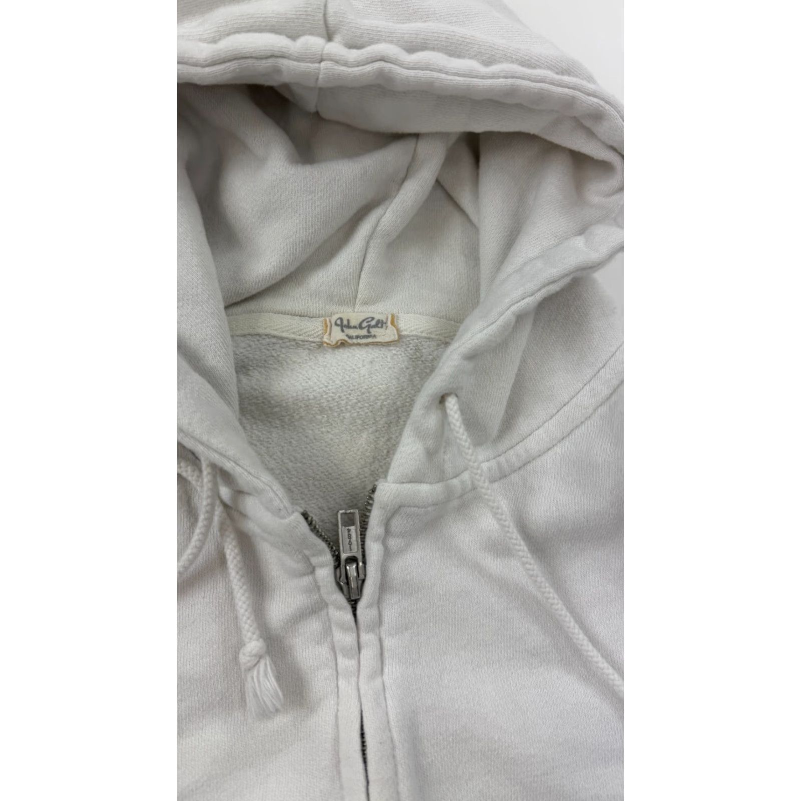 Vintage John Galt Hoodie Sweatshirt Womens One Size Gray Cropped Full Zip Hooded Long Sleeve Pockets Outdoor Fall Winter Activewear Size ONE SIZE - 2 Thumbnail