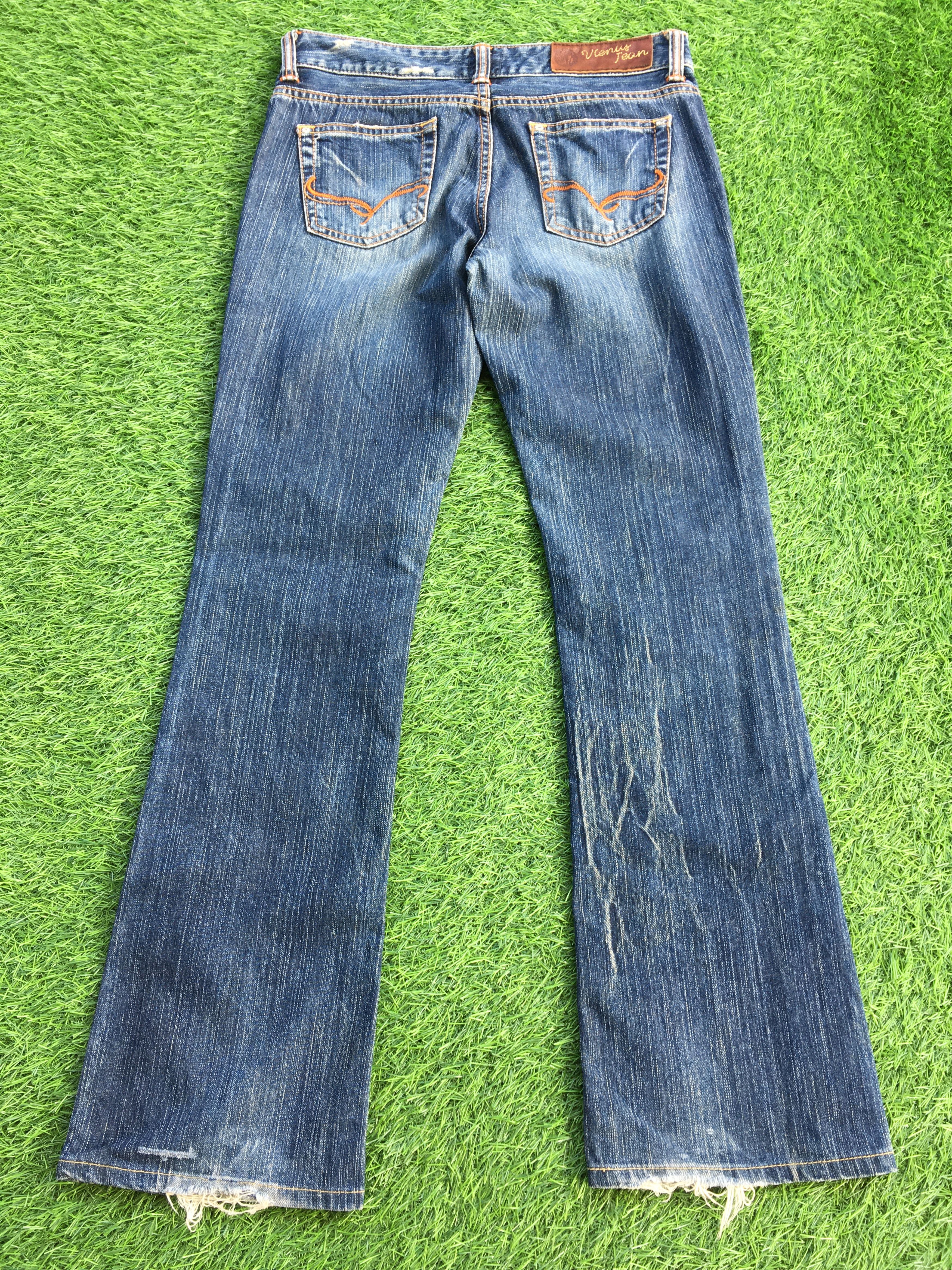 Japanese Brand Low Rise Distressed Flare Bootcut Jeans D-1184 Size US 29 - 2 Thumbnail