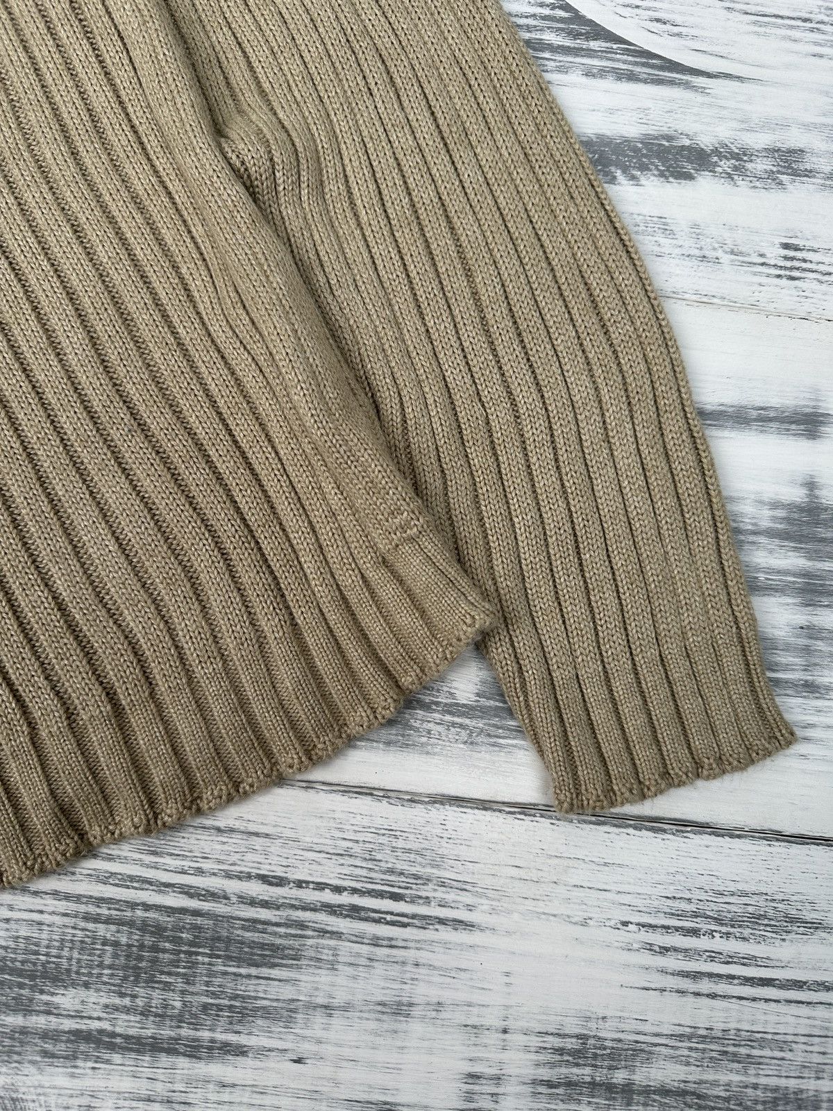Barbour Vintage BARBOUR Cotton Cashmere Rich Rib Sweater Beige Men’s Size US M / EU 48-50 / 2 - 5 Thumbnail