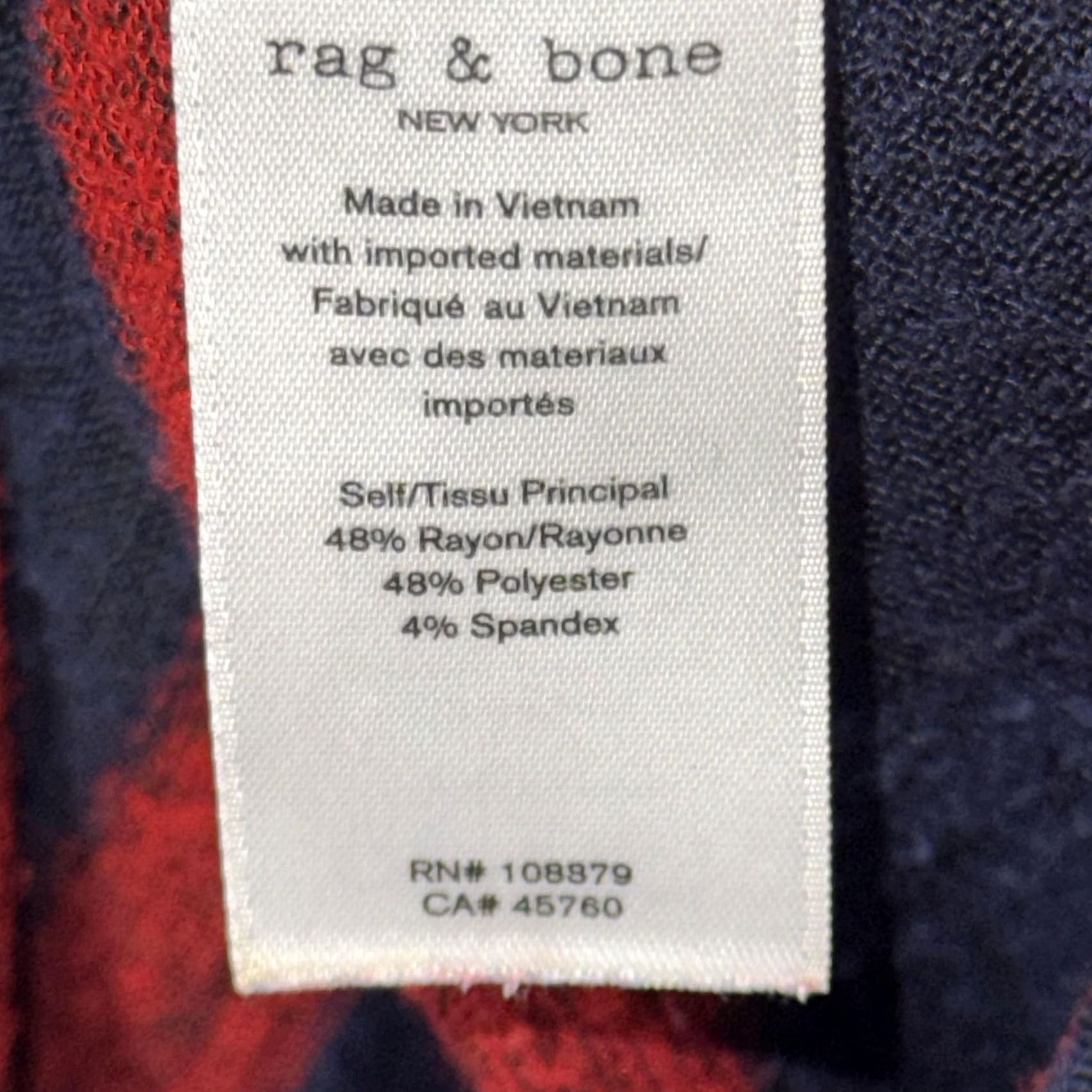 Rag & Bone rag & bone Shirt Womens Small Navy Red Striped Long Sleeve Lightweight Knit Size S / US 4 / IT 40 - 5 Thumbnail