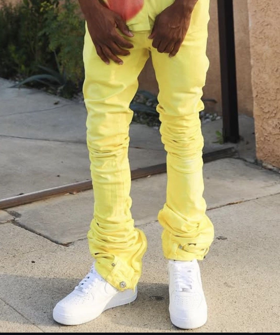 Pacsun Yellow Super Stacked Denim Custom Jeans Size US 29 - 1 Thumbnail