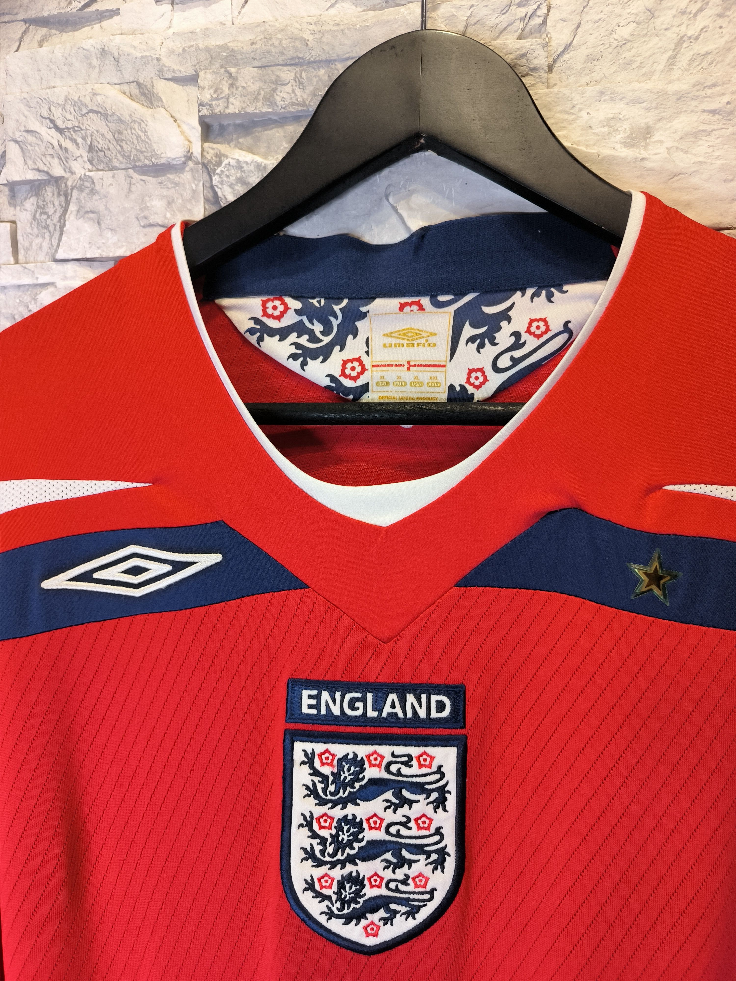 Umbro Umbro England Jersey Football Shirt 2004/05/06 Vintage Size US XL / EU 56 / 4 - 4 Thumbnail