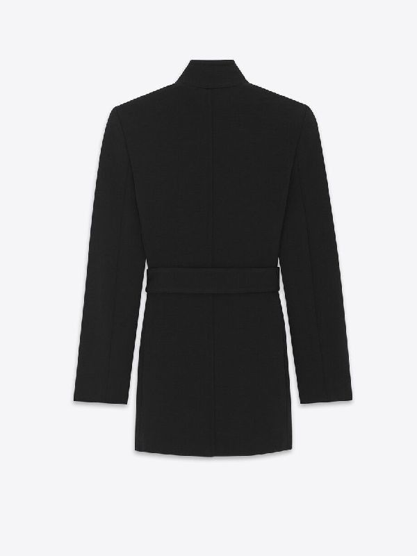 oc11z0126 777334 Tunic Jacket in Wool Jersey in Black