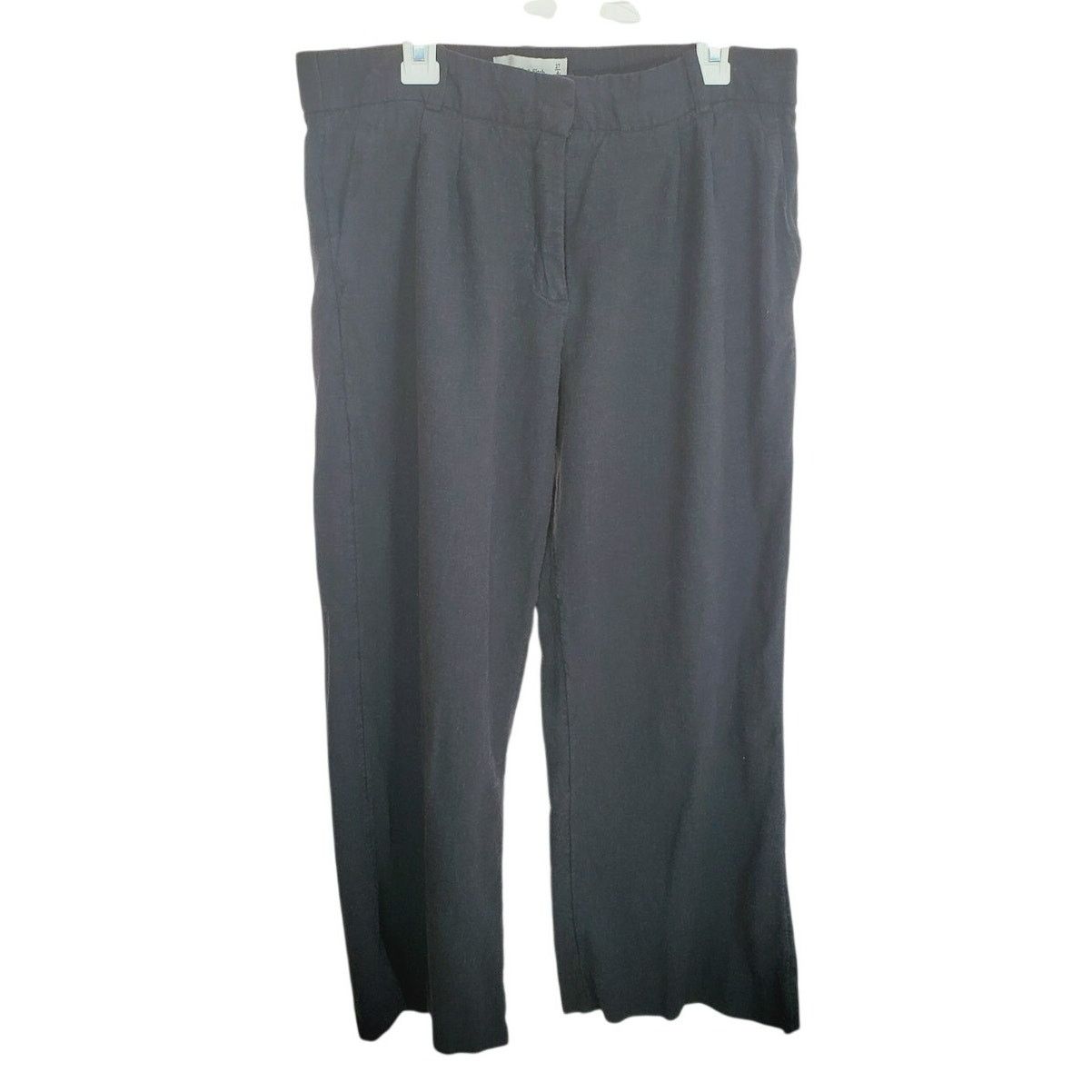 Abercrombie & Fitch Abercrombie & Fitch Black Linen Blend Trouser Pants 27/4 Size 27" / US 4 / IT 40 - 1 Thumbnail