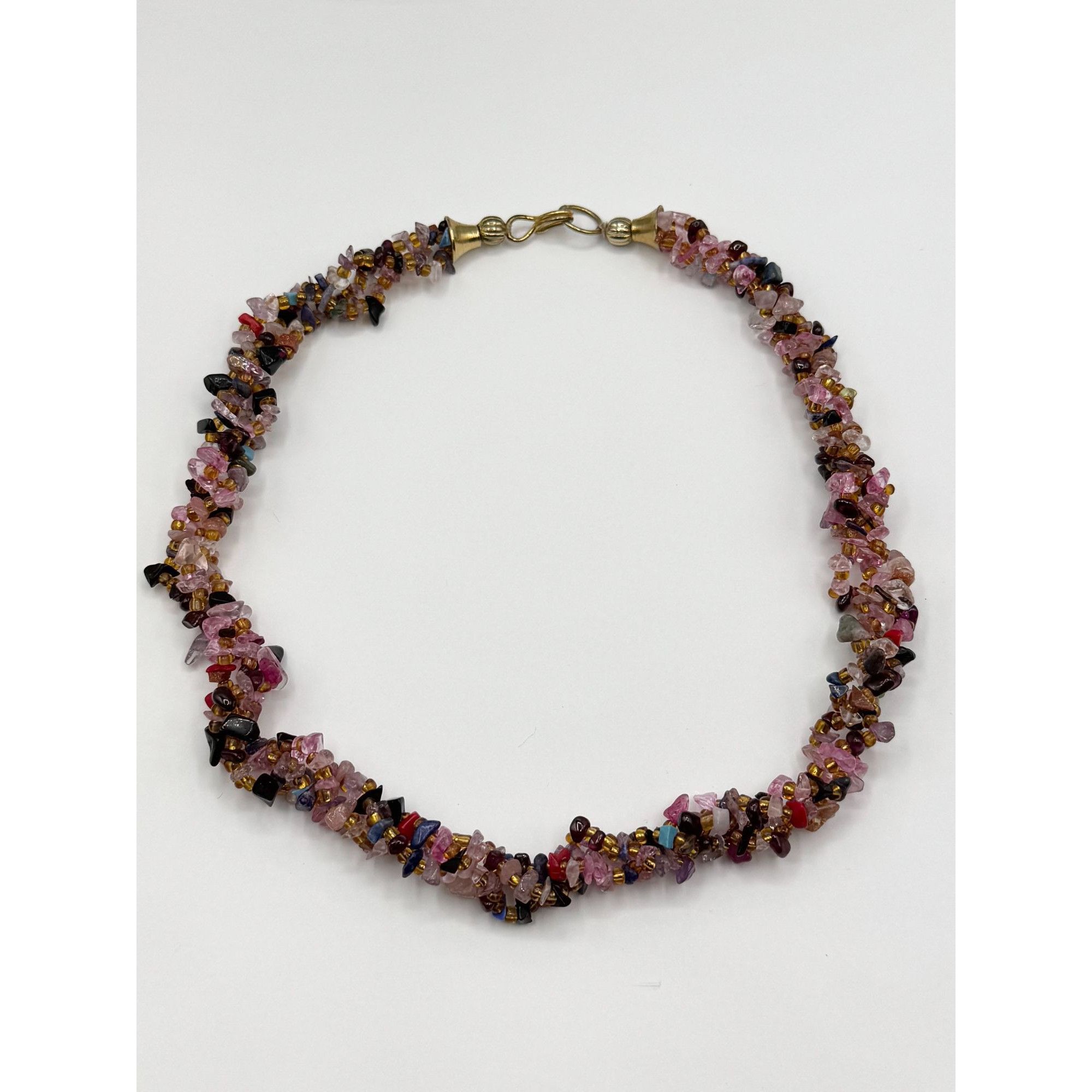 Vintage Vintage Gemstone Semi Precious Chip Tourmaline twisted beade Size ONE SIZE - 4 Thumbnail
