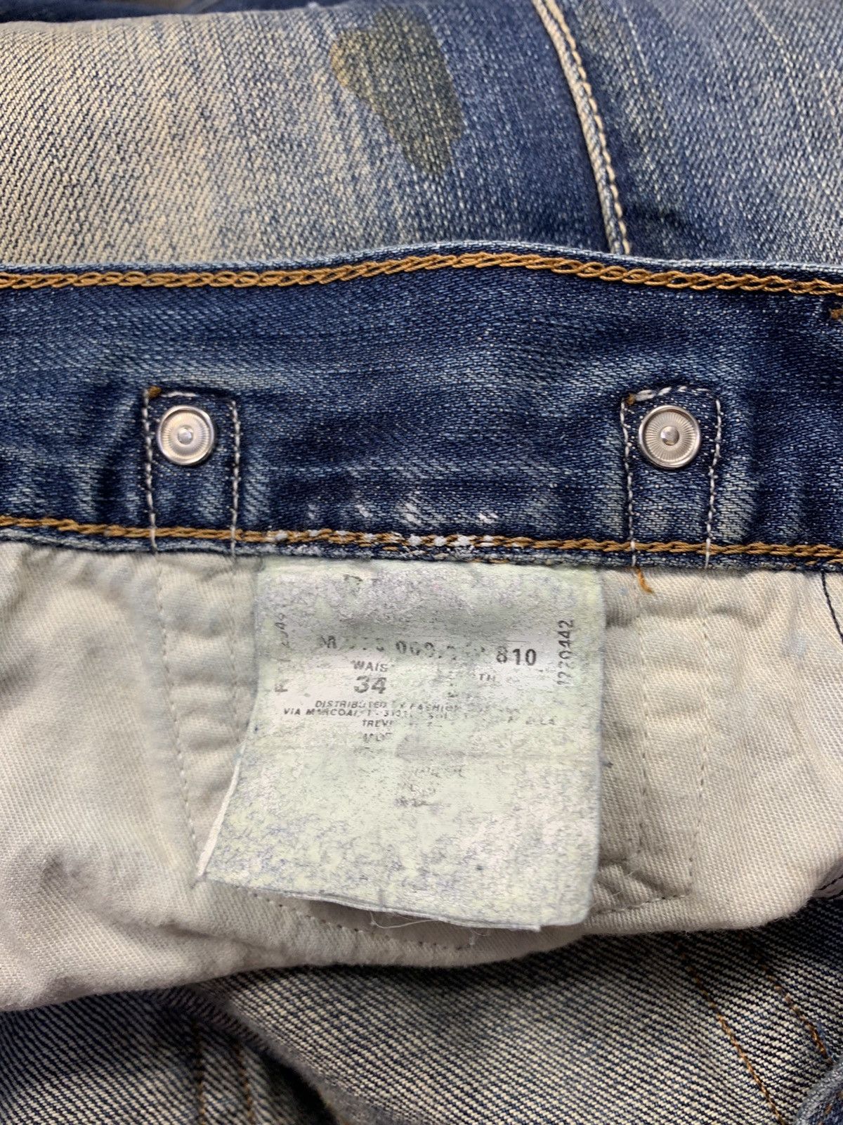 Replay Replay Maestro Indigo Beauty Faded Straight Cut Buttonfly Size US 34 / EU 50 - 11 Thumbnail
